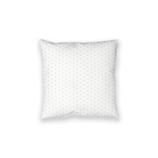 White Spun Polyester Floor Pillow, Desert Sand Diamonds on Top, White Bottom, 28 x 28 inches
