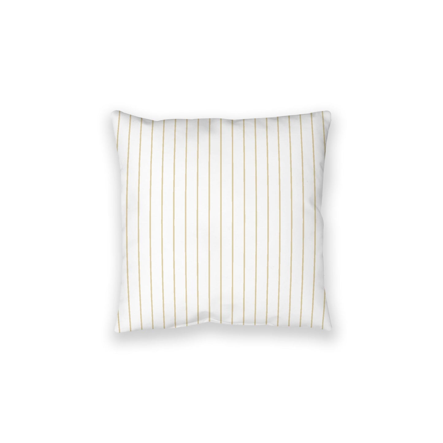 White Spun Polyester Floor Pillow, Desert Sand Stripes on Top, White Bottom, 28 x 28 inches