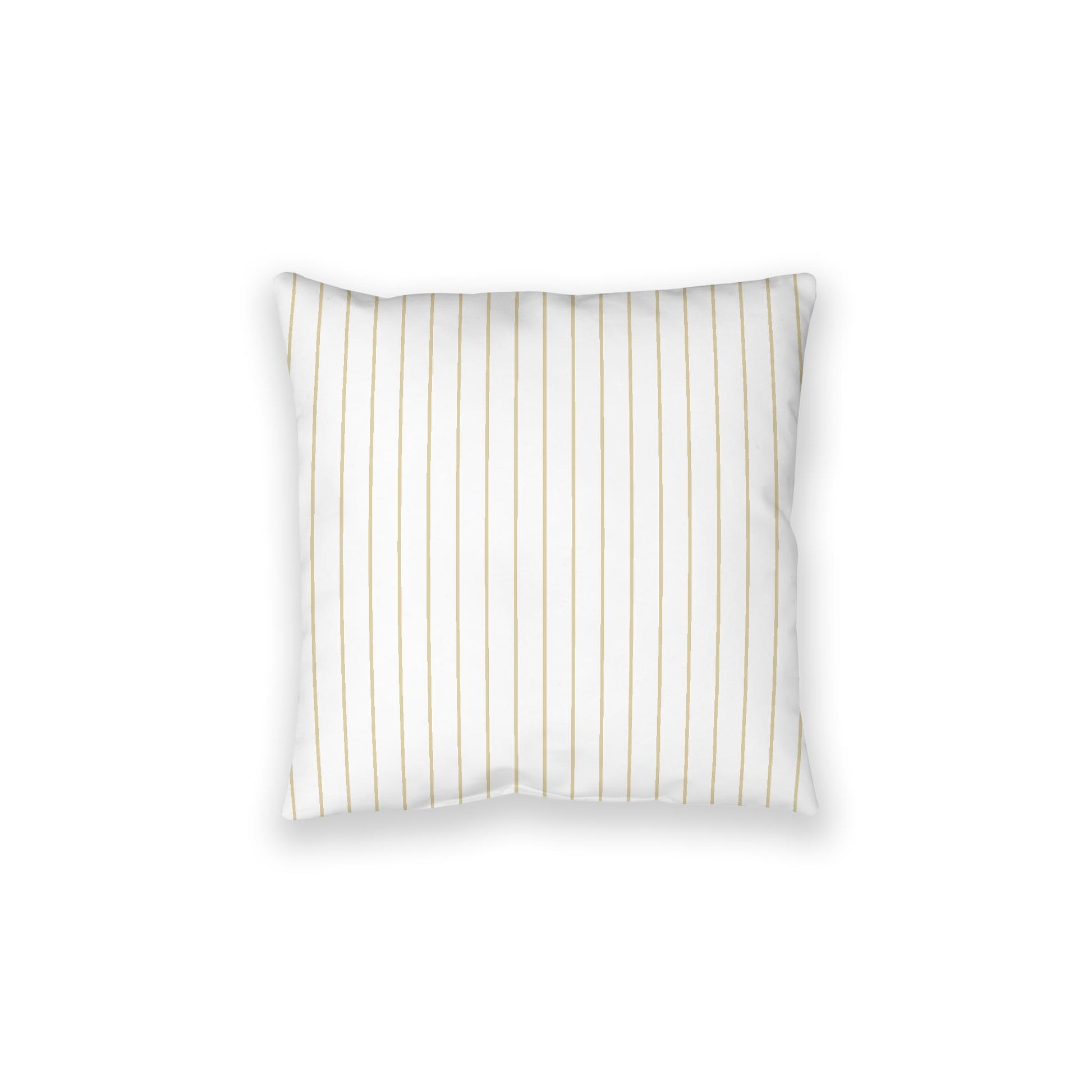 White Spun Polyester Floor Pillow, Desert Sand Stripes on Top, White Bottom, 28 x 28 inches
