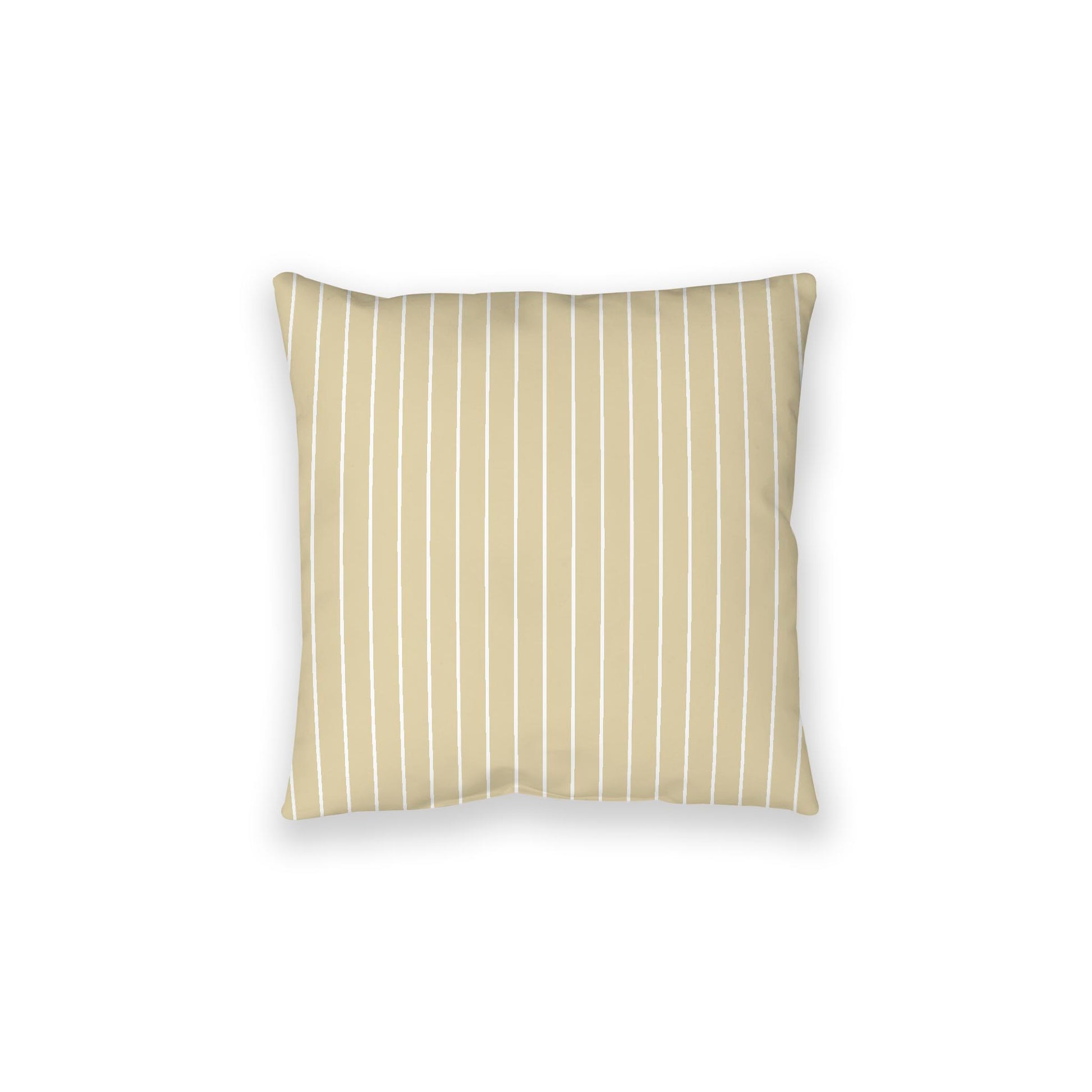 Desert Sand Spun Polyester Floor Pillow, White Stripes on Top, Desert Sand Bottom, 28 x 28 inches