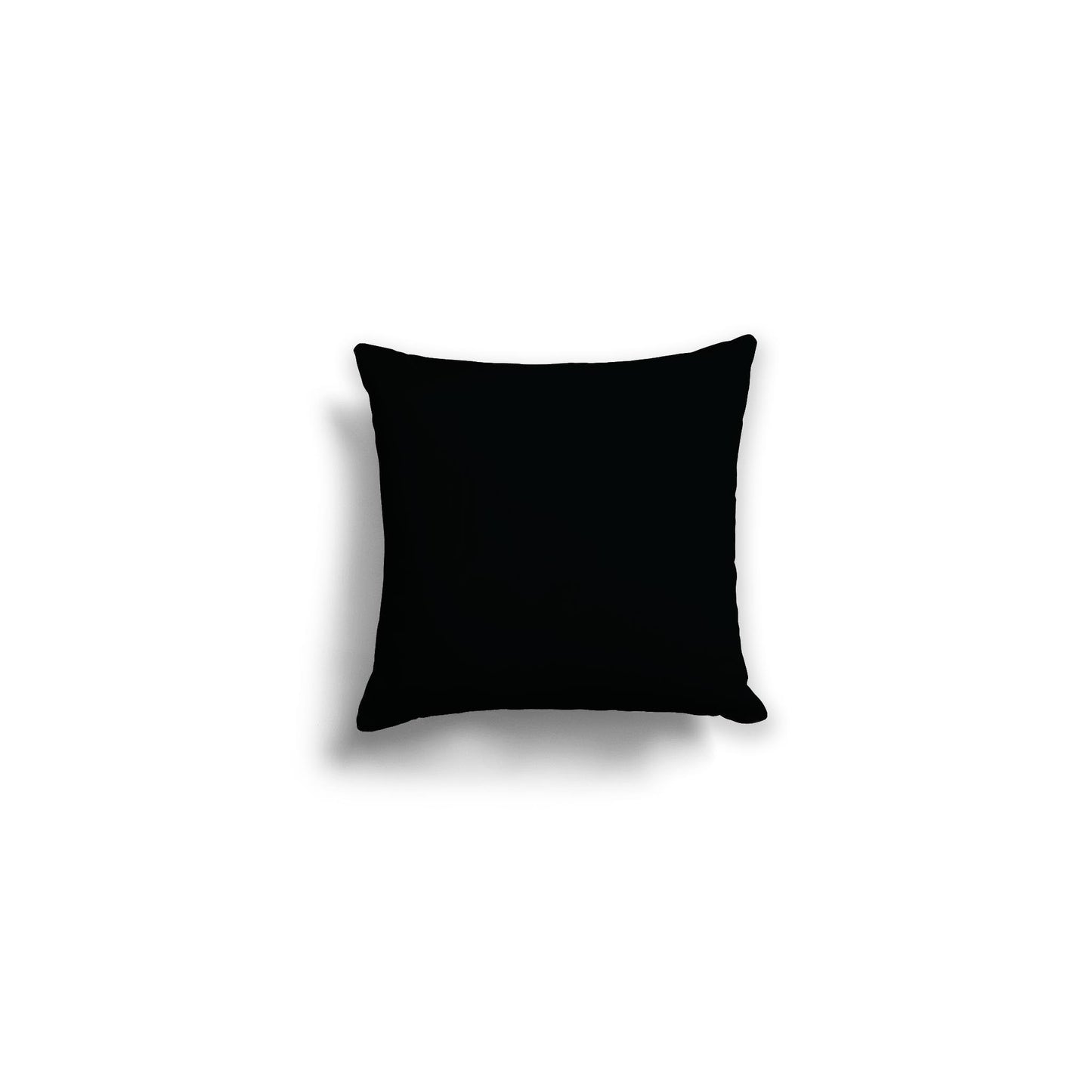 Black Spun Polyester Throw Pillow, Size 14 x 14 inches / 36 x 36 cm