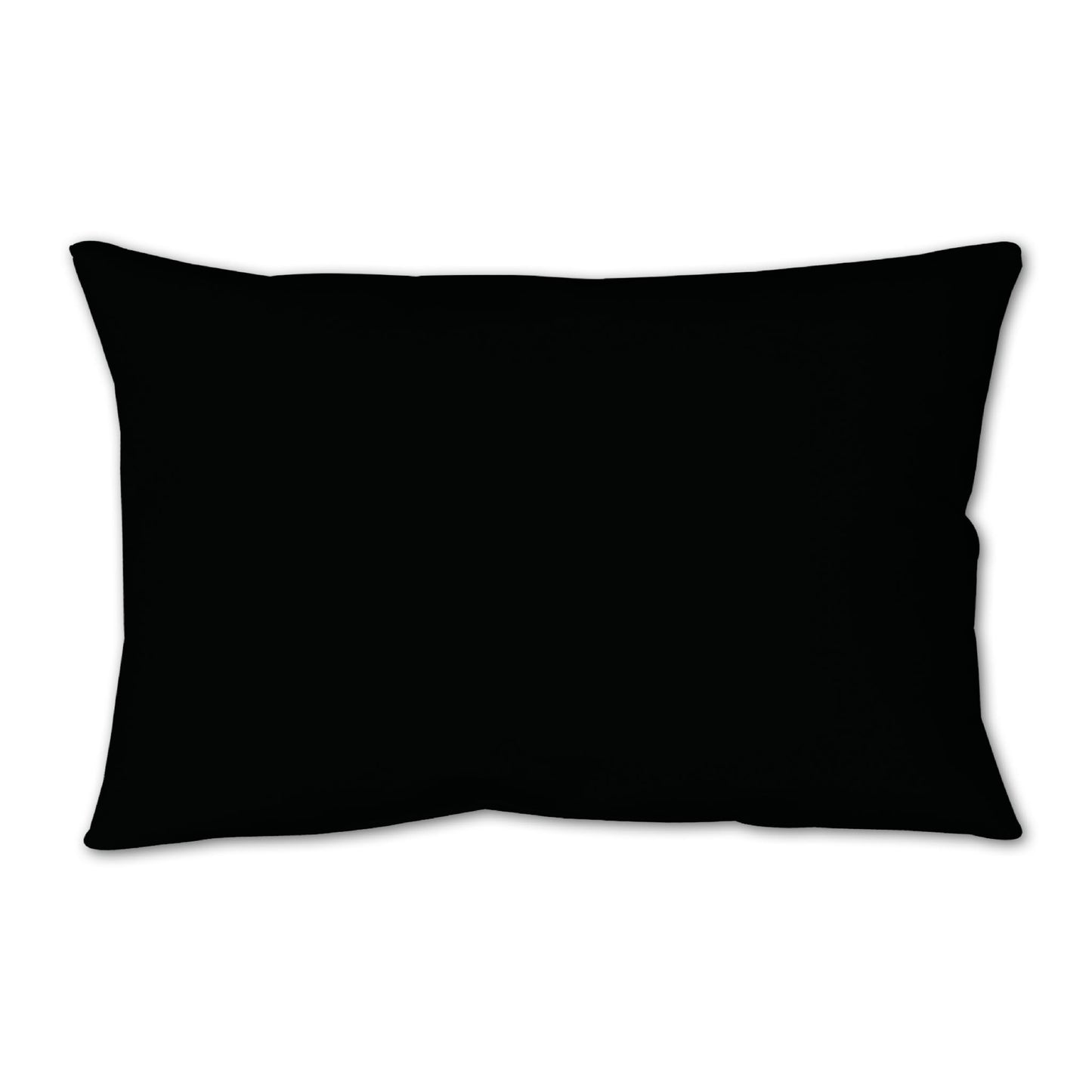 Black Spun Polyester Throw Pillow, Size 25 x 18 inches / 63.5 x 66 cm