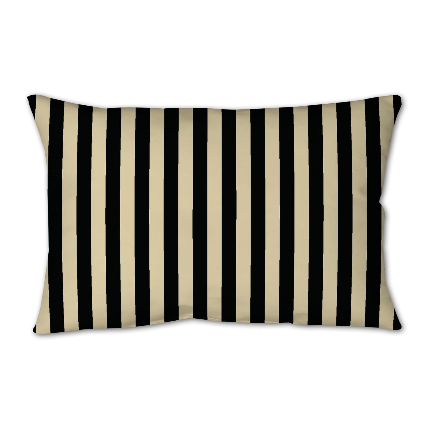 Desert Sand Spun Polyester Throw Pillow with Black Bars on Front, Size 25 x 18 inches / 63.5 x 66 cm