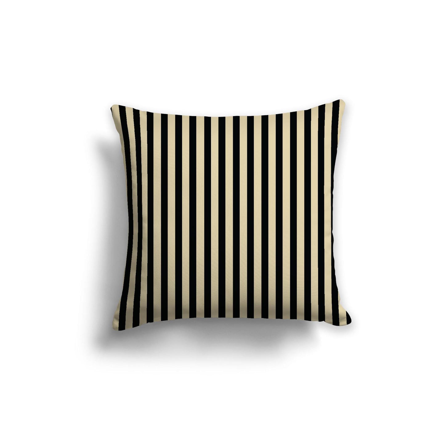Desert Sand Spun Polyester Throw Pillow with Thin Black Bars on Front, Size 20 x 20 inches / 51 x 51 cm