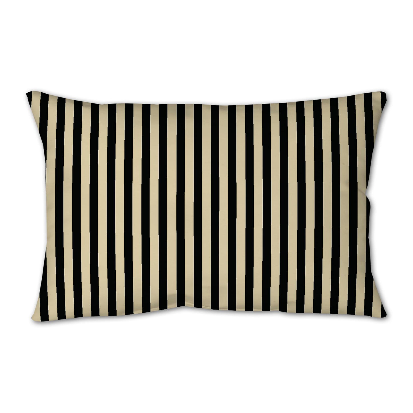 Desert Sand Spun Polyester Throw Pillow with Thin Black Bars on Front, Size 25 x 18 inches / 63.5 x 66 cm