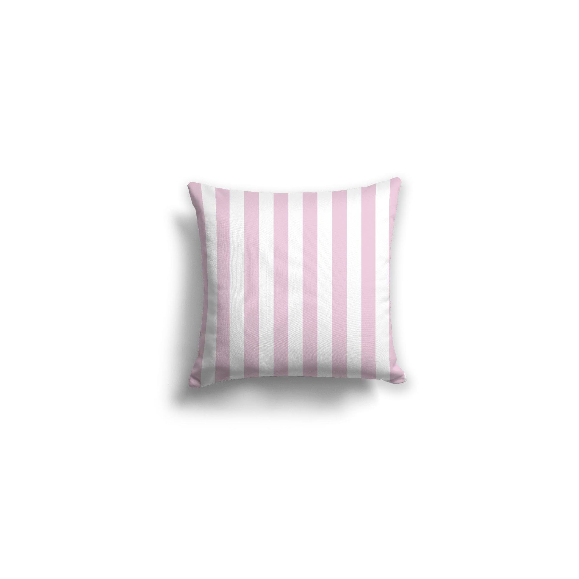 White Spun Polyester Throw Pillow with Pink Bars on Front 14 x 14 inches / 36 x 36 cm