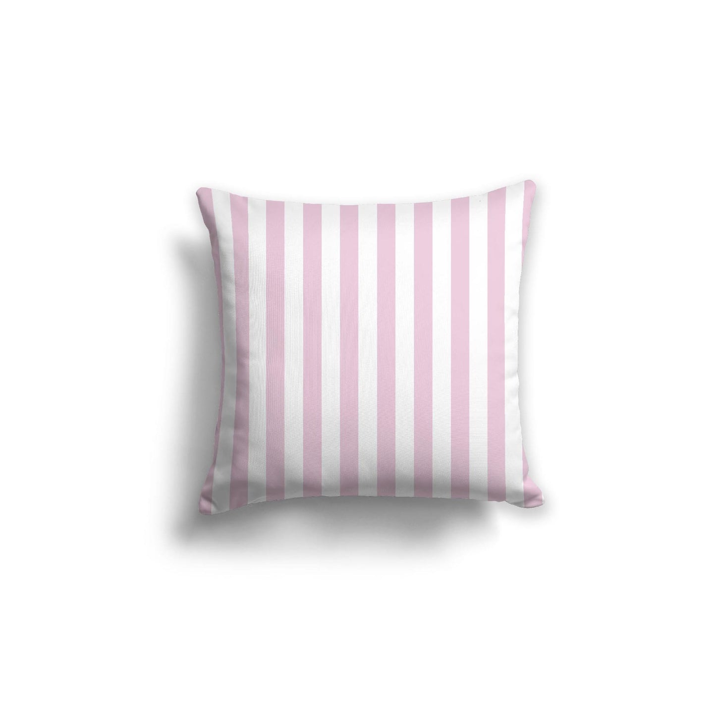White Spun Polyester Throw Pillow with Pink Bars on Front 18 x 18 inches / 46 x 46 cm