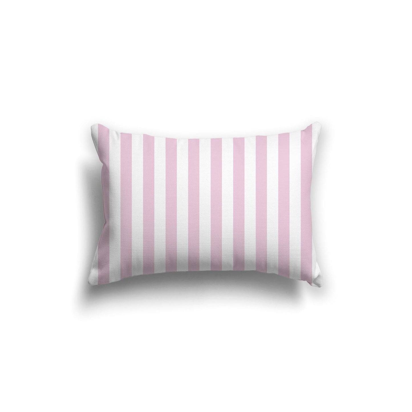 White Spun Polyester Throw Pillow with Pink Bars on Front 20 x 14 inches / 51 x 36 cm