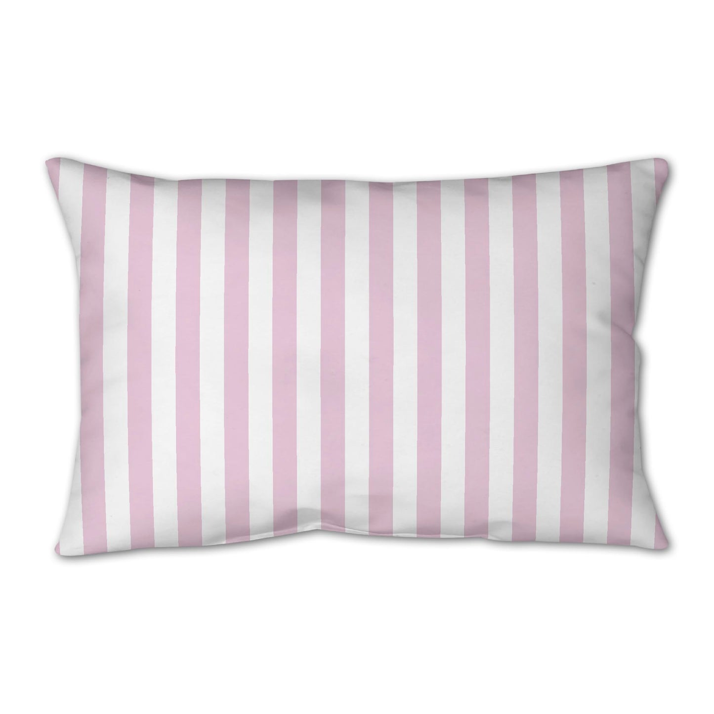 White Spun Polyester Throw Pillow with Pink Bars on Front 25 x 18 inches / 63.5 x 66 cm