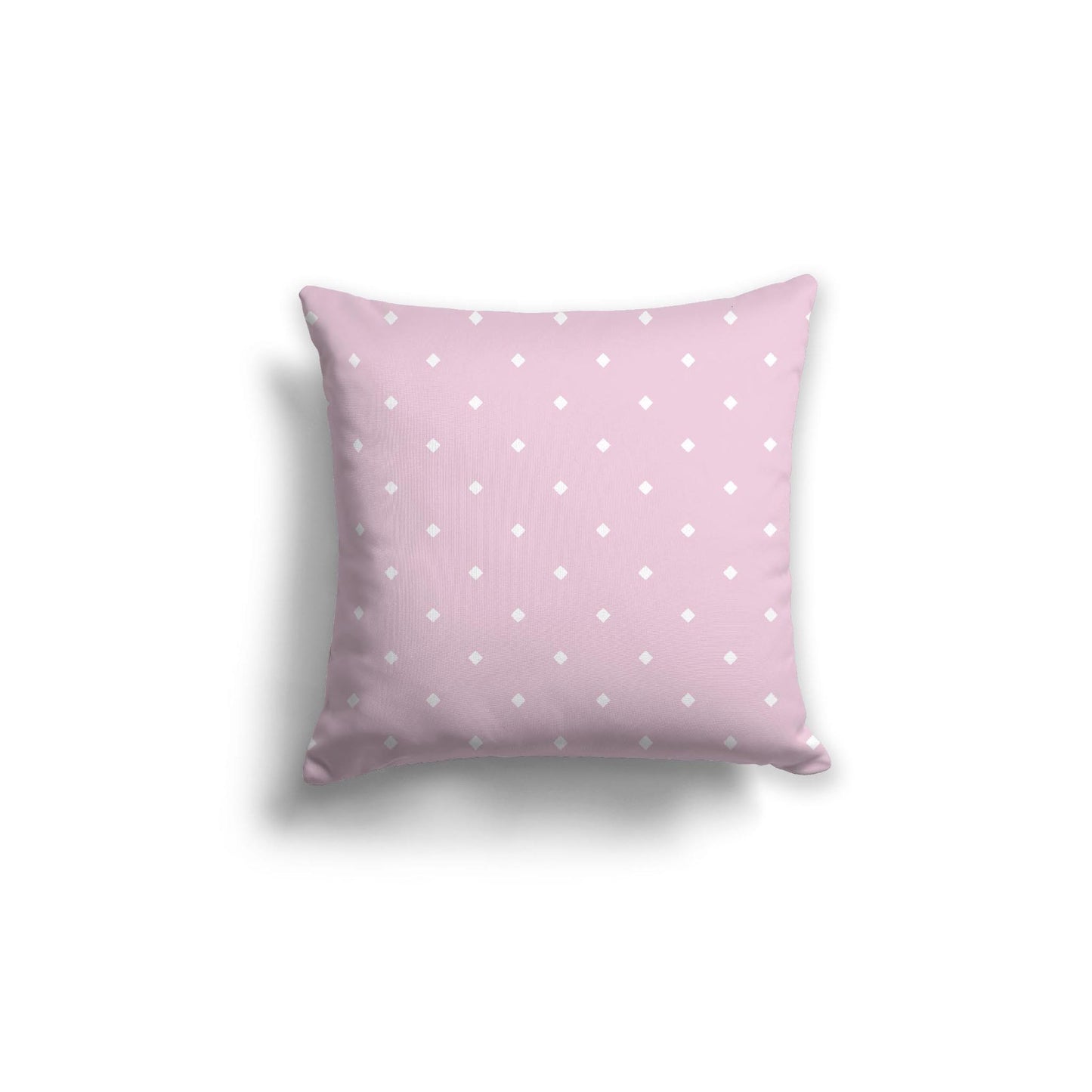 Pink Spun Polyester Throw Pillow with White Diamonds on Front 18 x 18 inches / 46 x 46 cm
