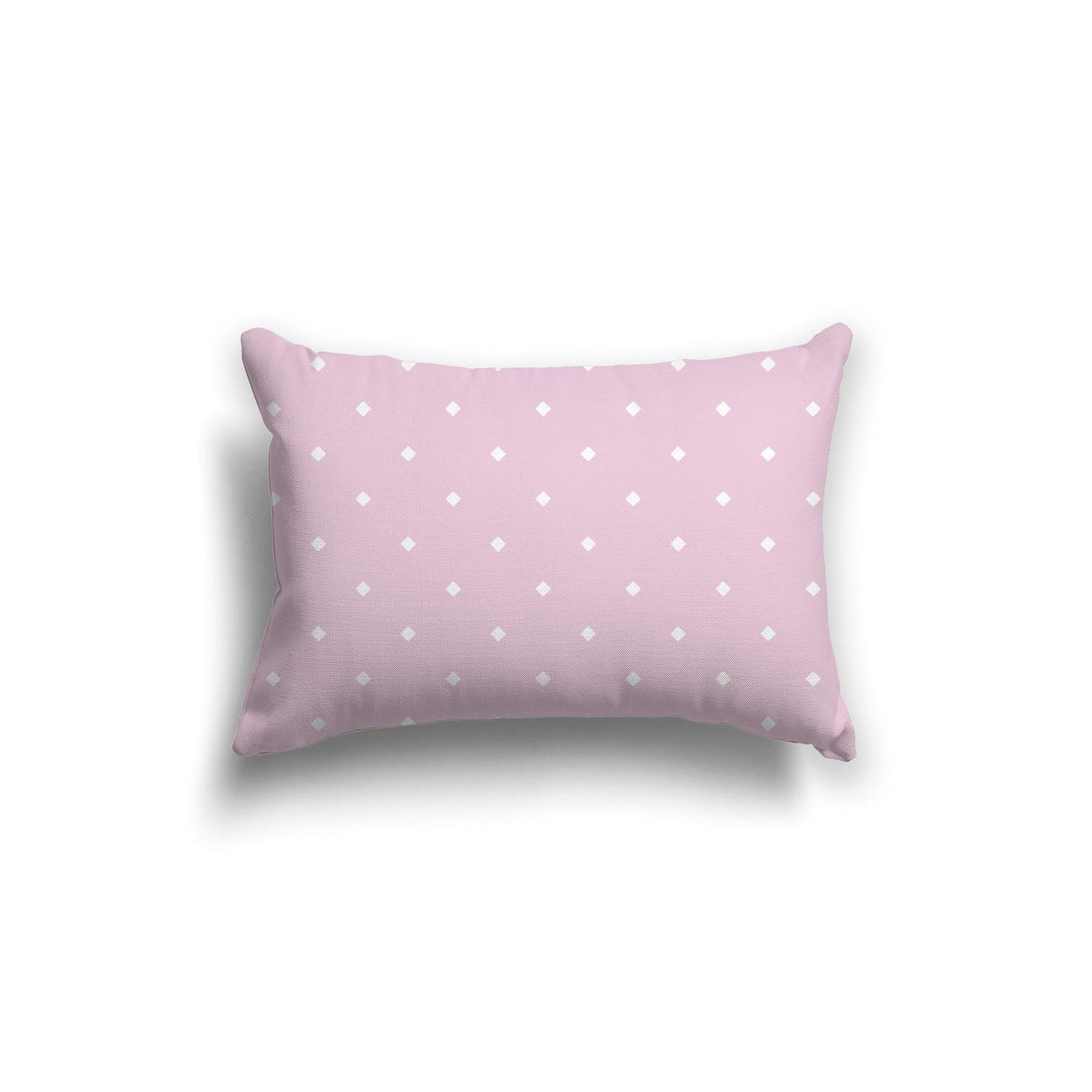 Pink Spun Polyester Throw Pillow with White Diamonds on Front 20 x 14 inches / 51 x 36 cm