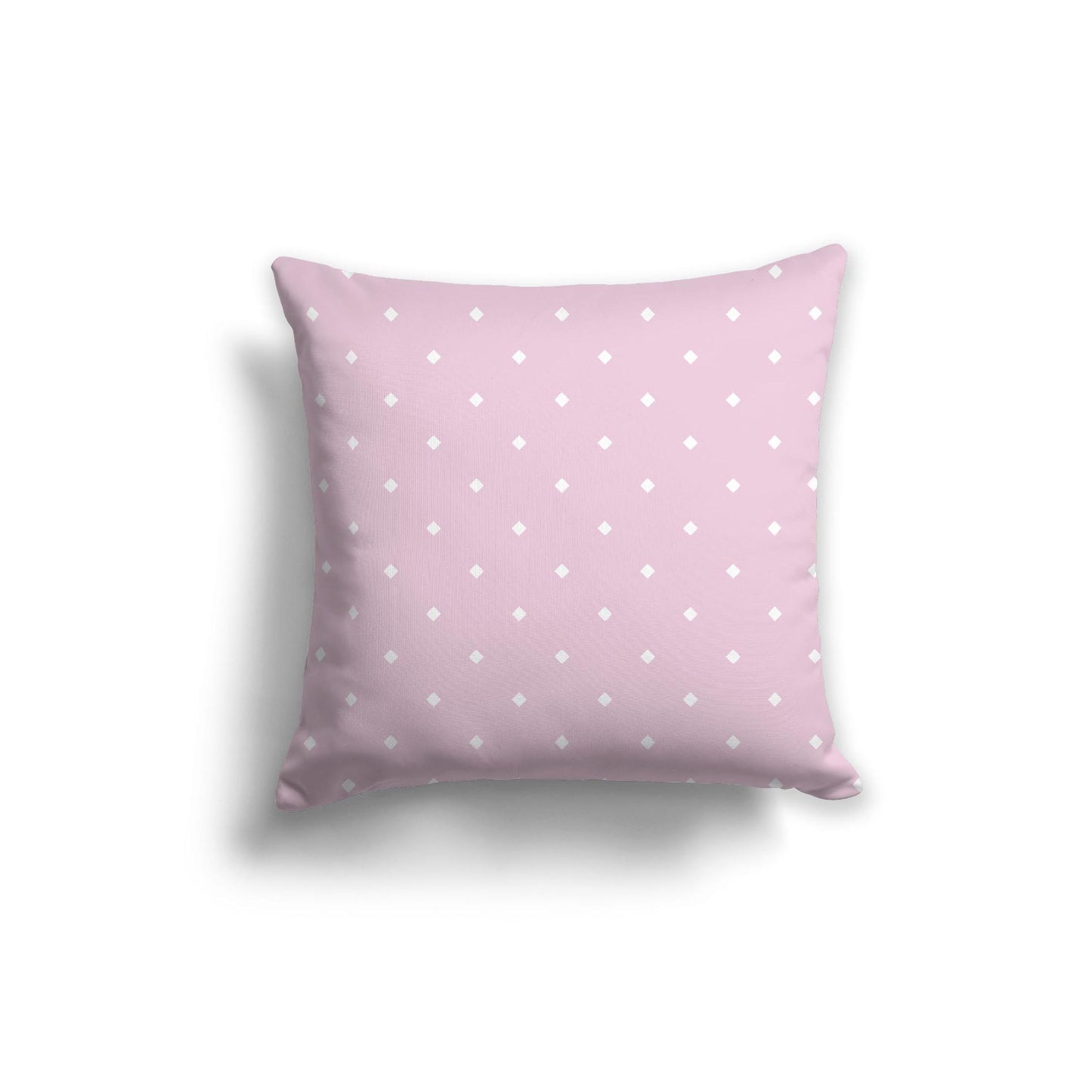 Pink Spun Polyester Throw Pillow with White Diamonds on Front 20 x 20 inches / 51 x 51 cm
