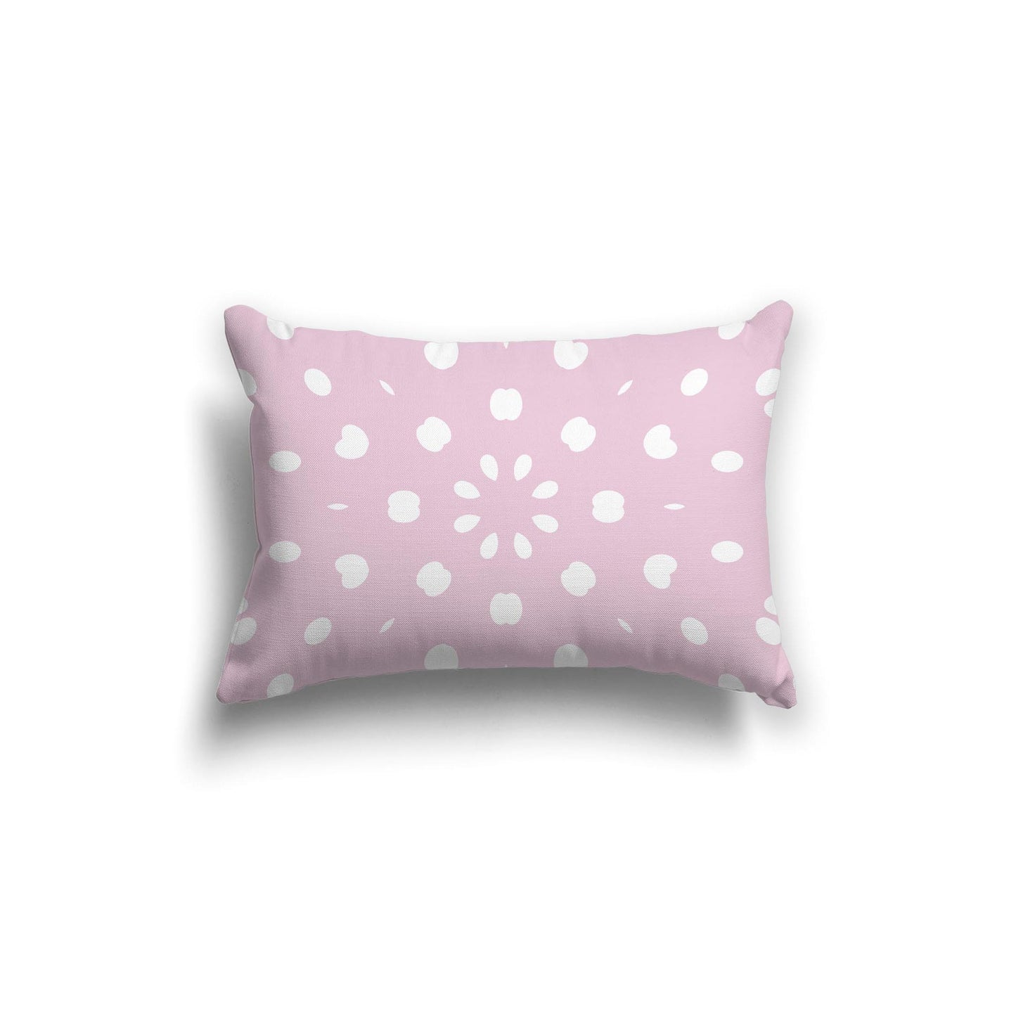 Pink Spun Polyester Throw Pillow with White Burst Pattern on Front 20 x 14 inches / 51 x 36 cm