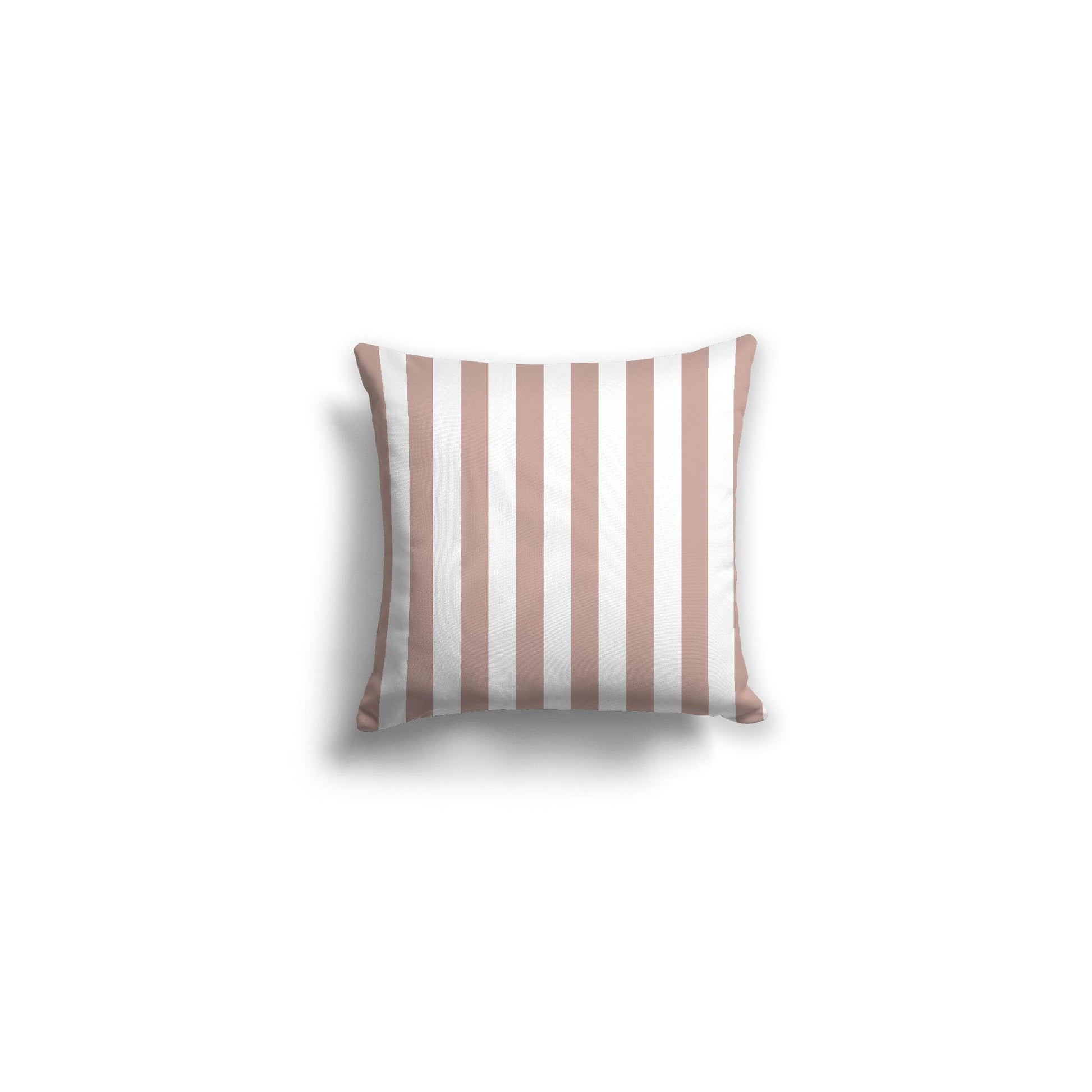 White Spun Polyester Throw Pillow with Salmon Bars on Front 14 x 14 inches / 36 x 36 cm