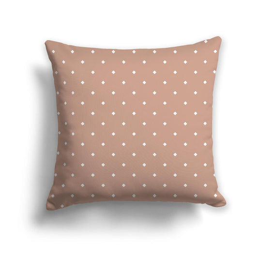 Salmon Spun Polyester Throw Pillow with White Diamonds on Front 26 x 26 inches / 66 x 66 cm