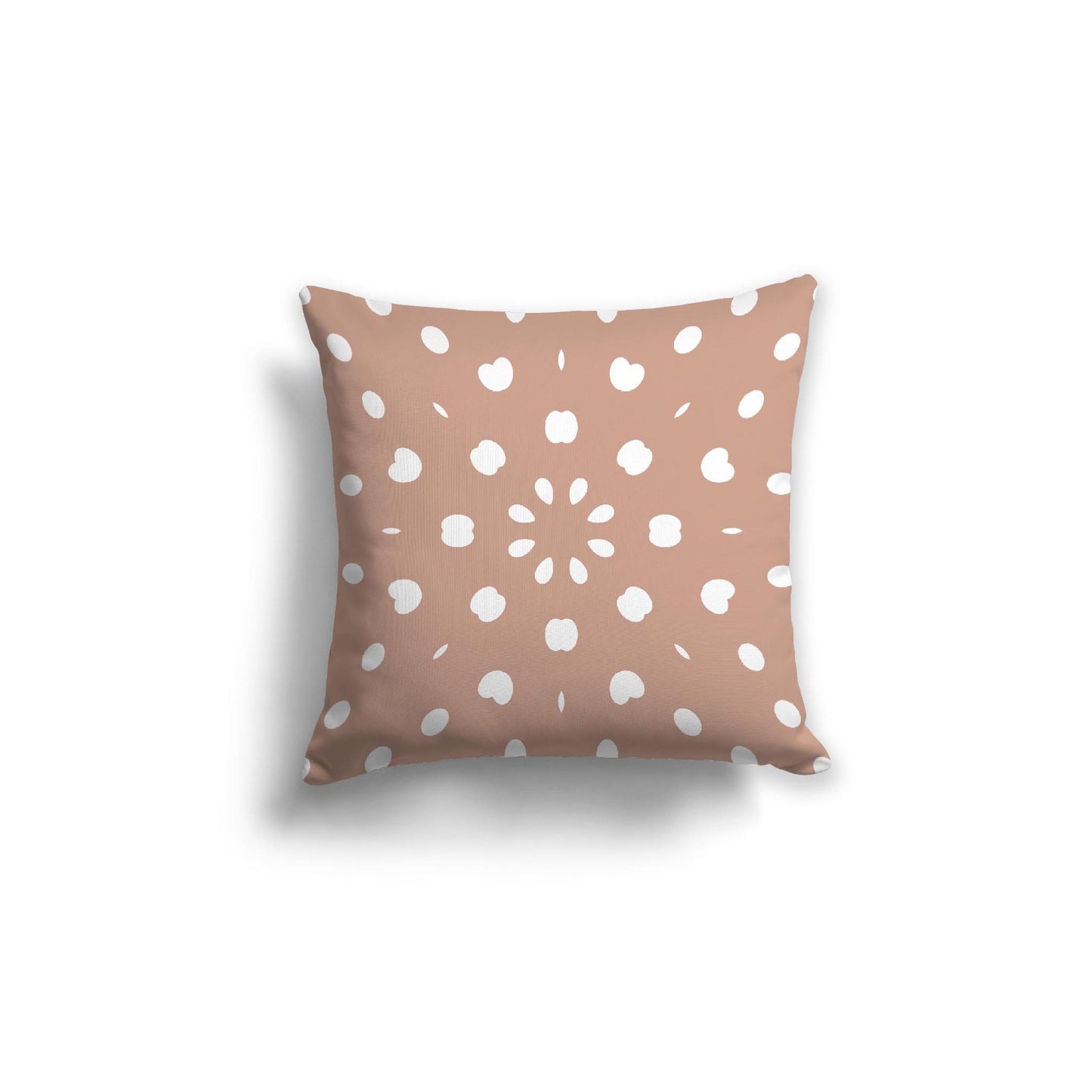 Salmon Spun Polyester Throw Pillow with White Burst Pattern on Front 18 x 18 inches / 46 x 46 cm