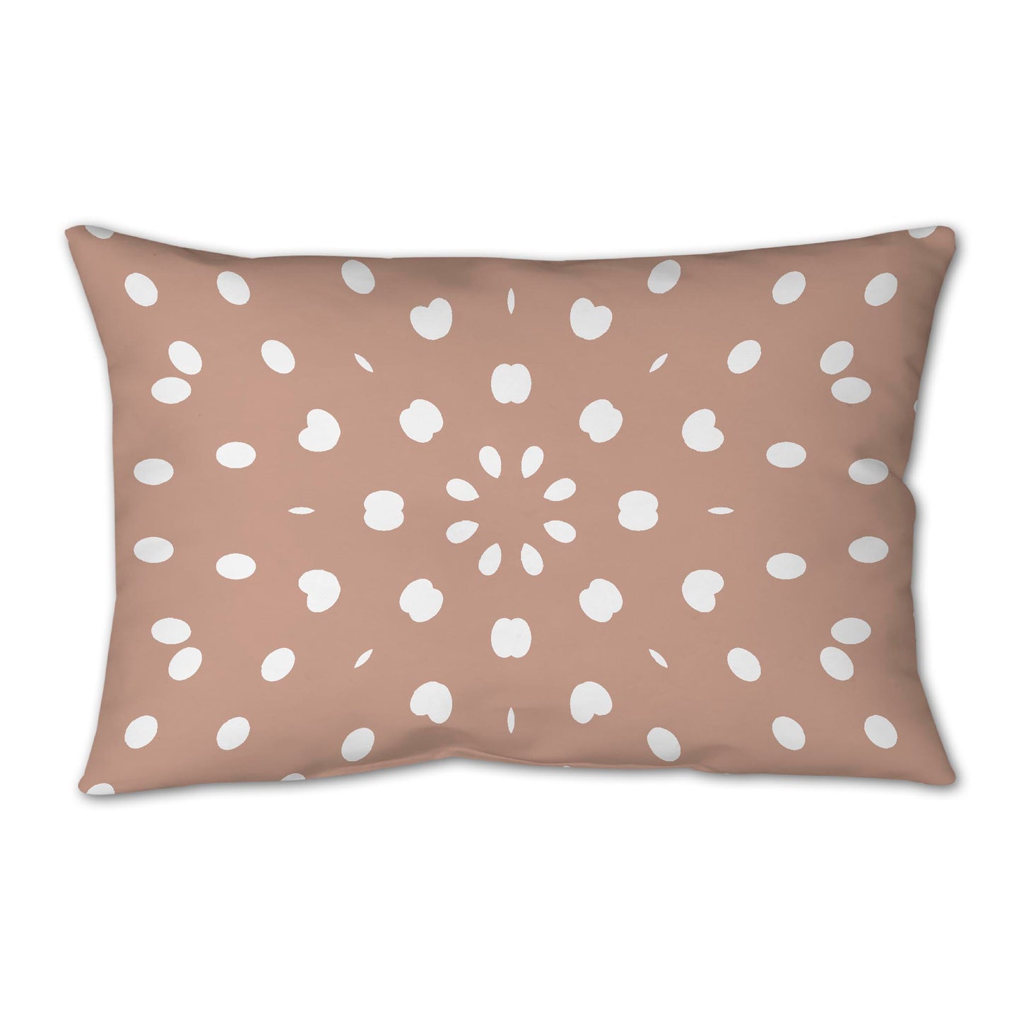Salmon Spun Polyester Throw Pillow with White Burst Pattern on Front 25 x 18 inches / 63.5 x 66 cm