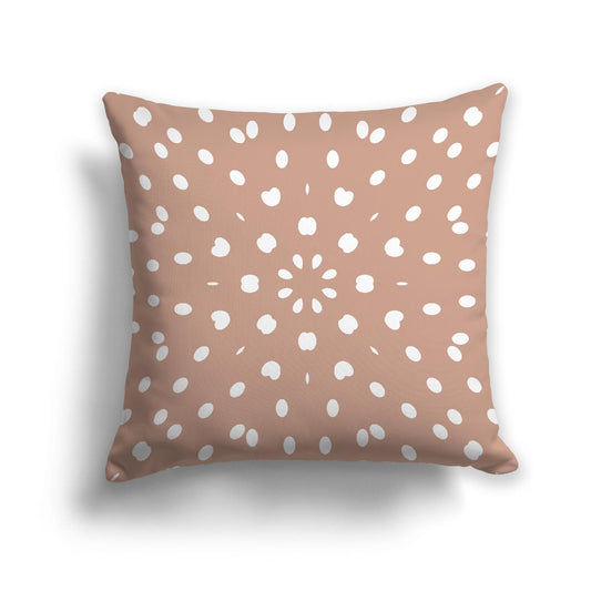 Salmon Spun Polyester Throw Pillow with White Burst Pattern on Front 26 x 26 inches / 66 x 66 cm