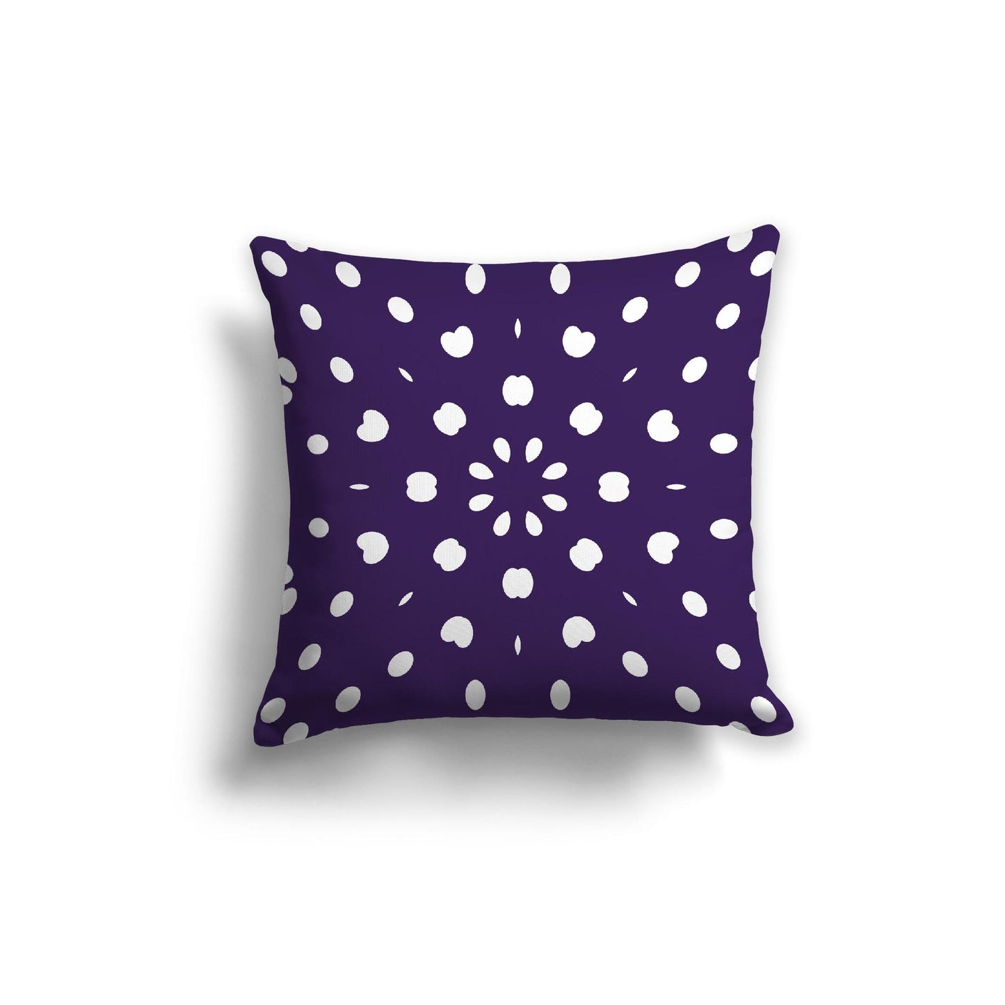 Purple Spun Polyester Throw Pillow with White Burst Pattern on Front 20 x 20 inches / 51 x 51 cm