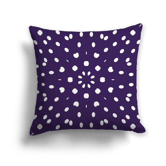 Purple Spun Polyester Throw Pillow with White Burst Pattern on Front 26 x 26 inches / 66 x 66 cm