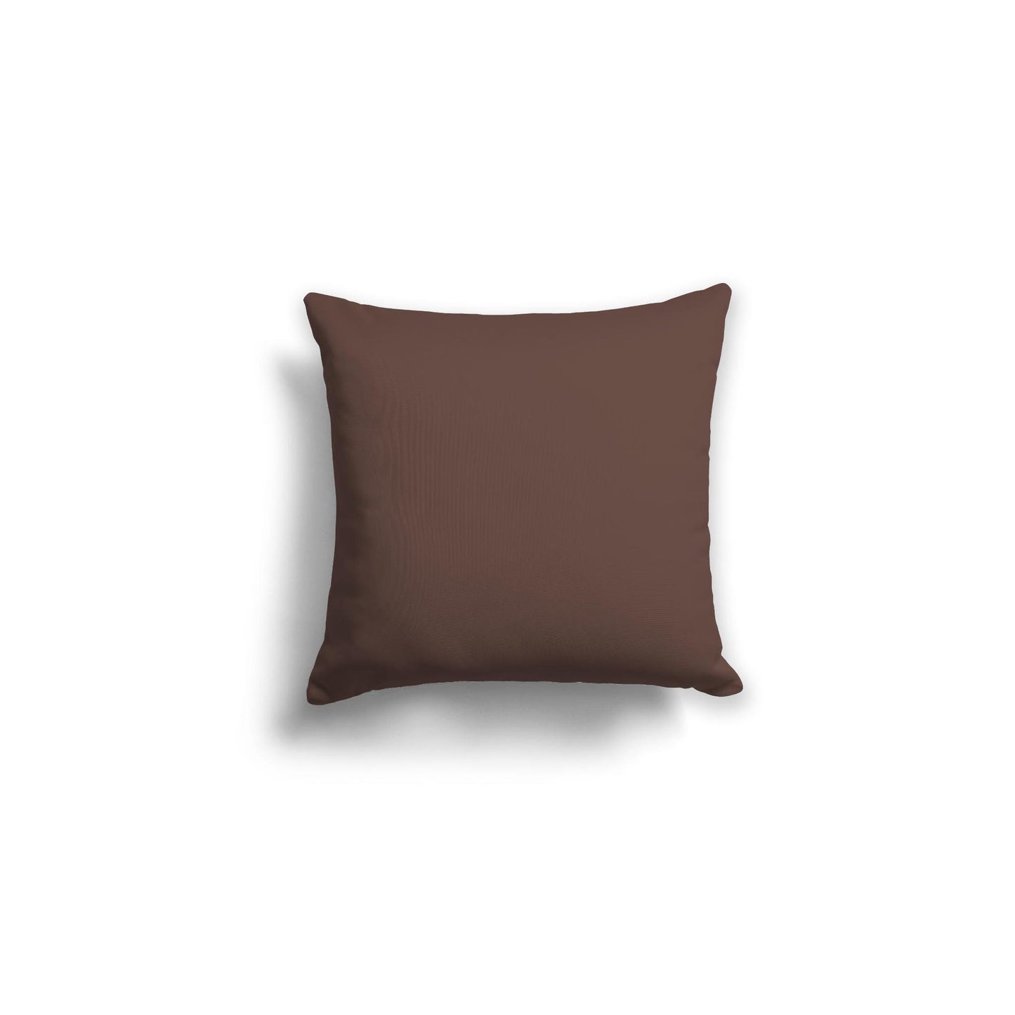 Brown Spun Polyester Throw Pillow 16 x 16 inches / 41 x 41 cm