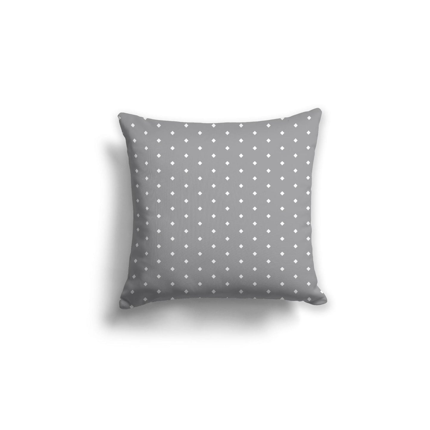 Grey Spun Polyester Throw Pillow with Fine White Diamonds on Front 18 x 18 inches / 46 x 46 cm