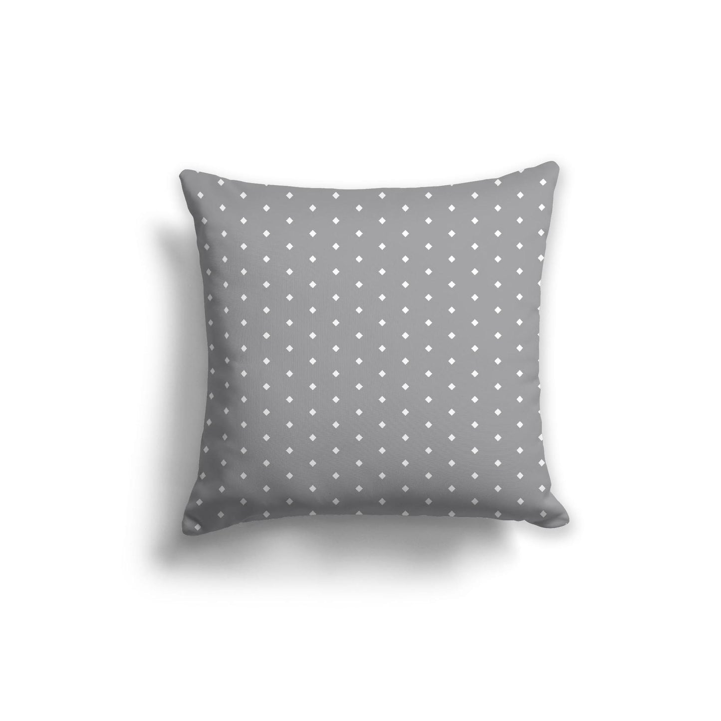Grey Spun Polyester Throw Pillow with Fine White Diamonds on Front 20 x 20 inches / 51 x 51 cm