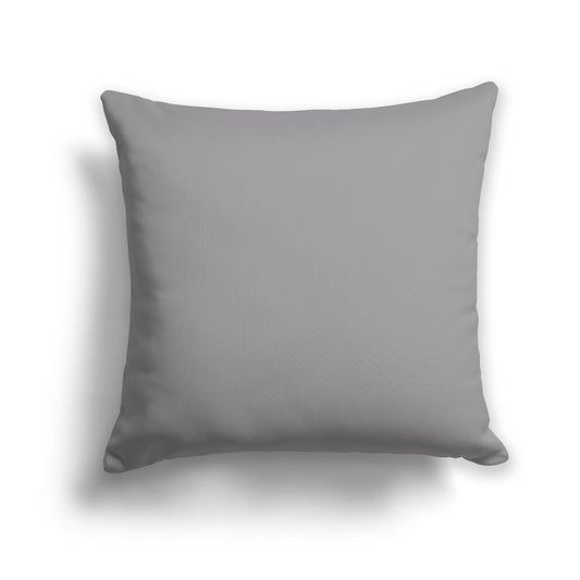 Grey Spun Polyester Throw Pillow 26 x 26 inches / 66 x 66 cm