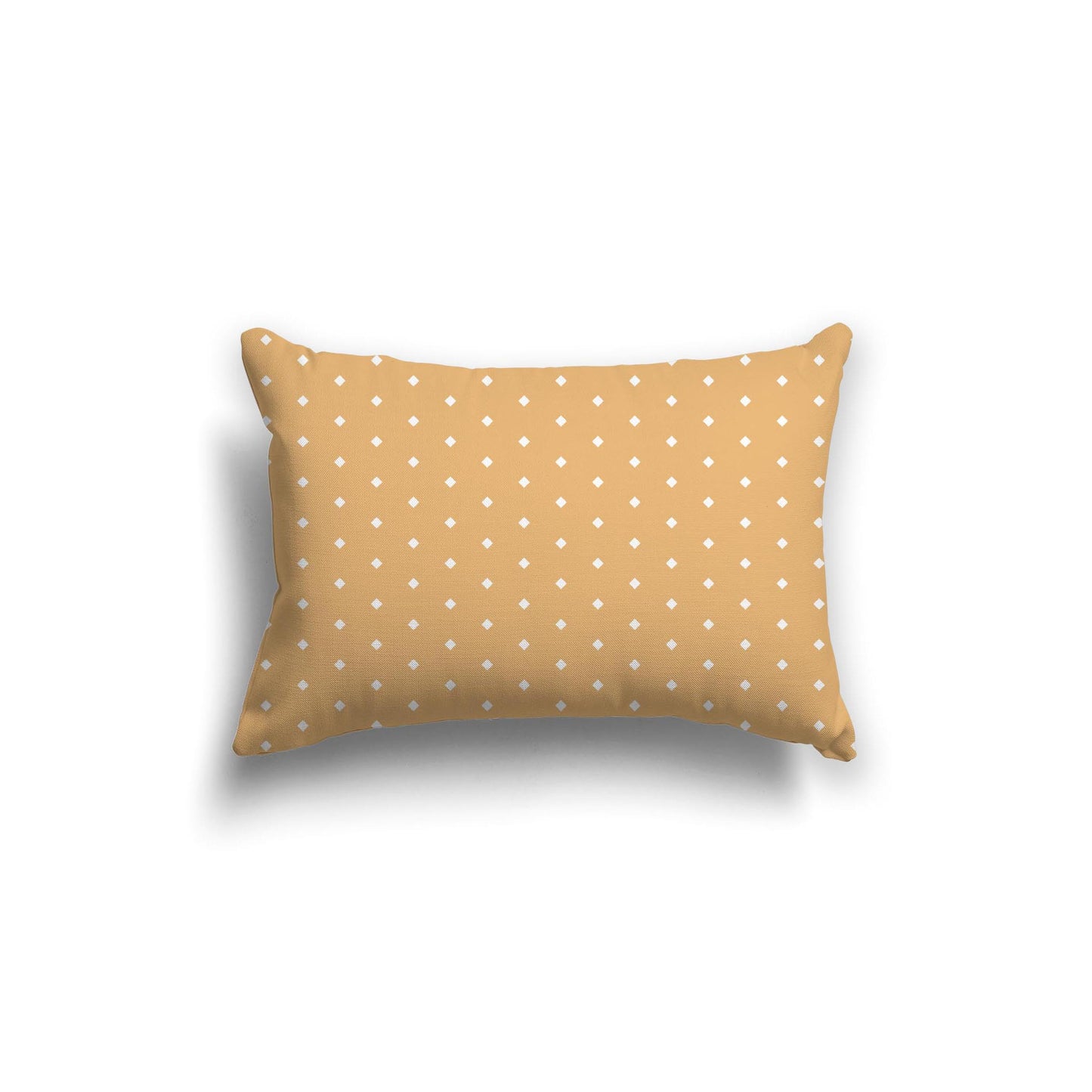 Orange Spun Polyester Throw Pillow with Fine White Diamonds on Front 20 x 14 inches / 51 x 36 cm