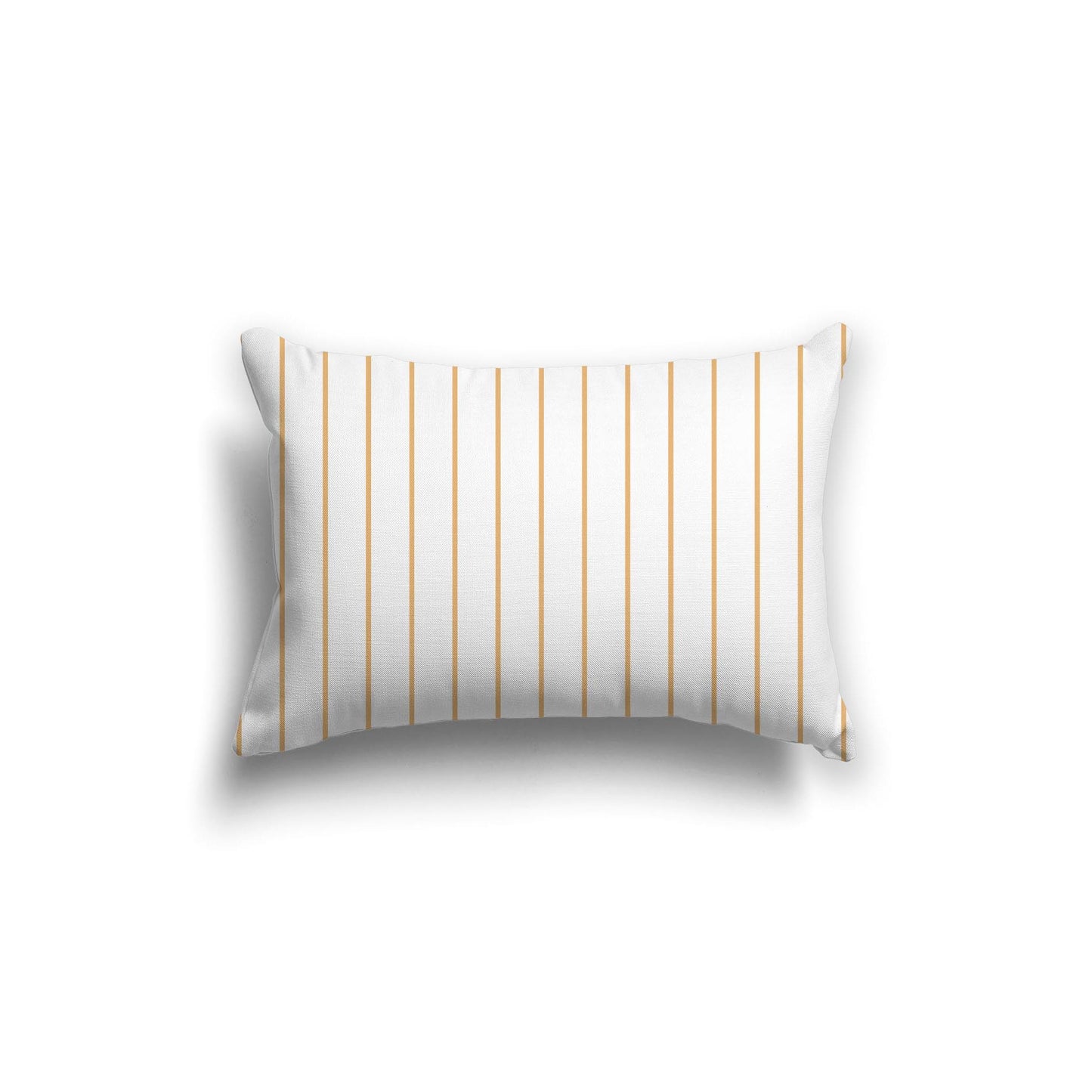 White Spun Polyester Throw Pillow with Fine Orange Stripes on Front 20 x 14 inches / 51 x 36 cm