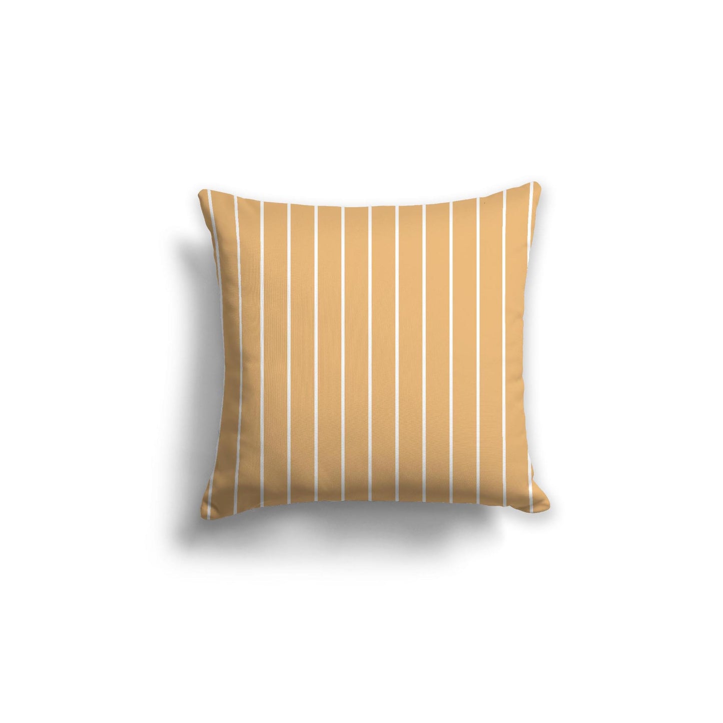 Orange Spun Polyester Throw Pillow with Fine White Stripes on Front 18 x 18 inches / 46 x 46 cm
