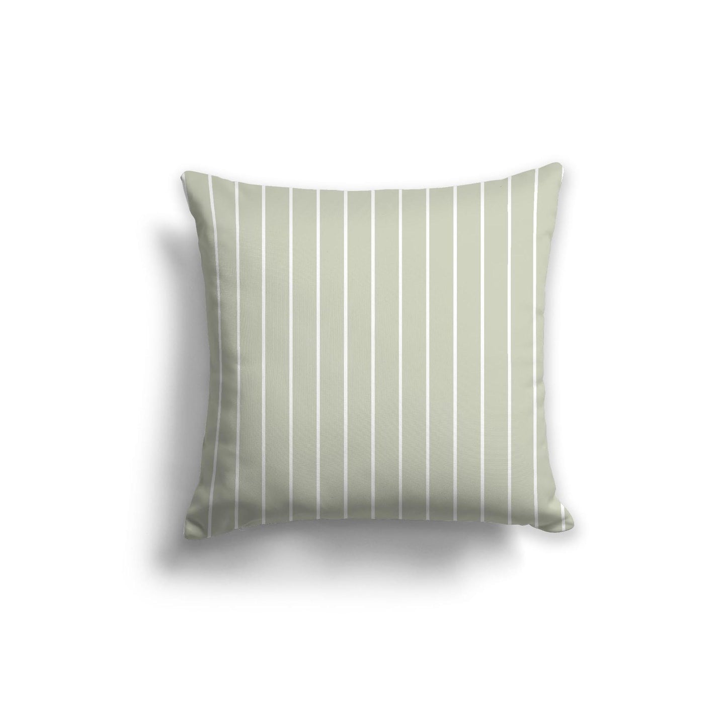 Pale Green Spun Polyester Throw Pillow with Fine White Stripes on Front 20 x 20 inches / 51 x 51 cm