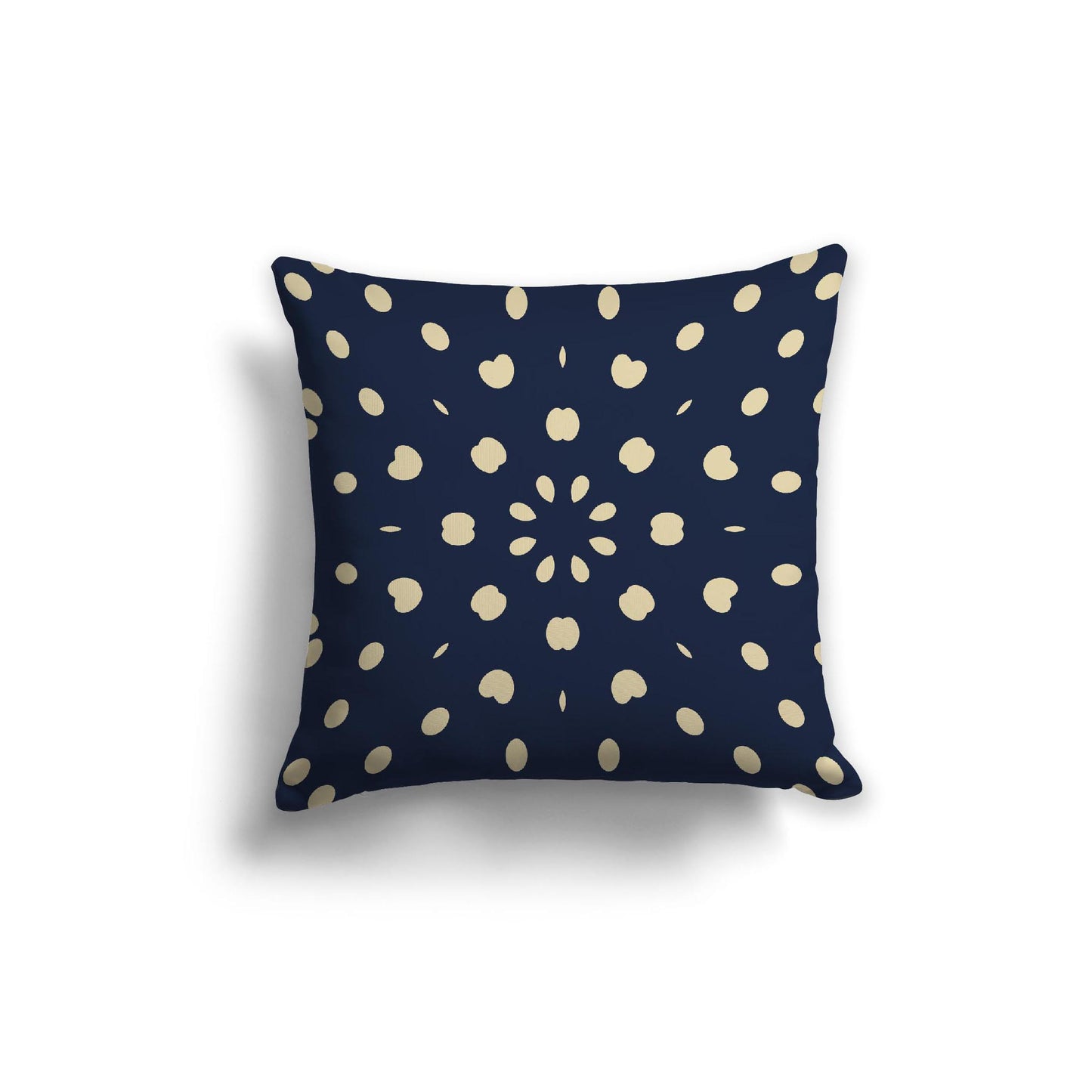 Navy Blue Spun Polyester Throw Pillow with Desert Sand Burst Pattern on Front 20 x 20 inches / 51 x 51 cm