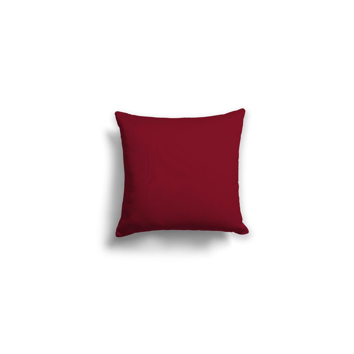 Burgundy Red Spun Polyester Throw Pillow 14 x 14 inches / 36 x 36 cm
