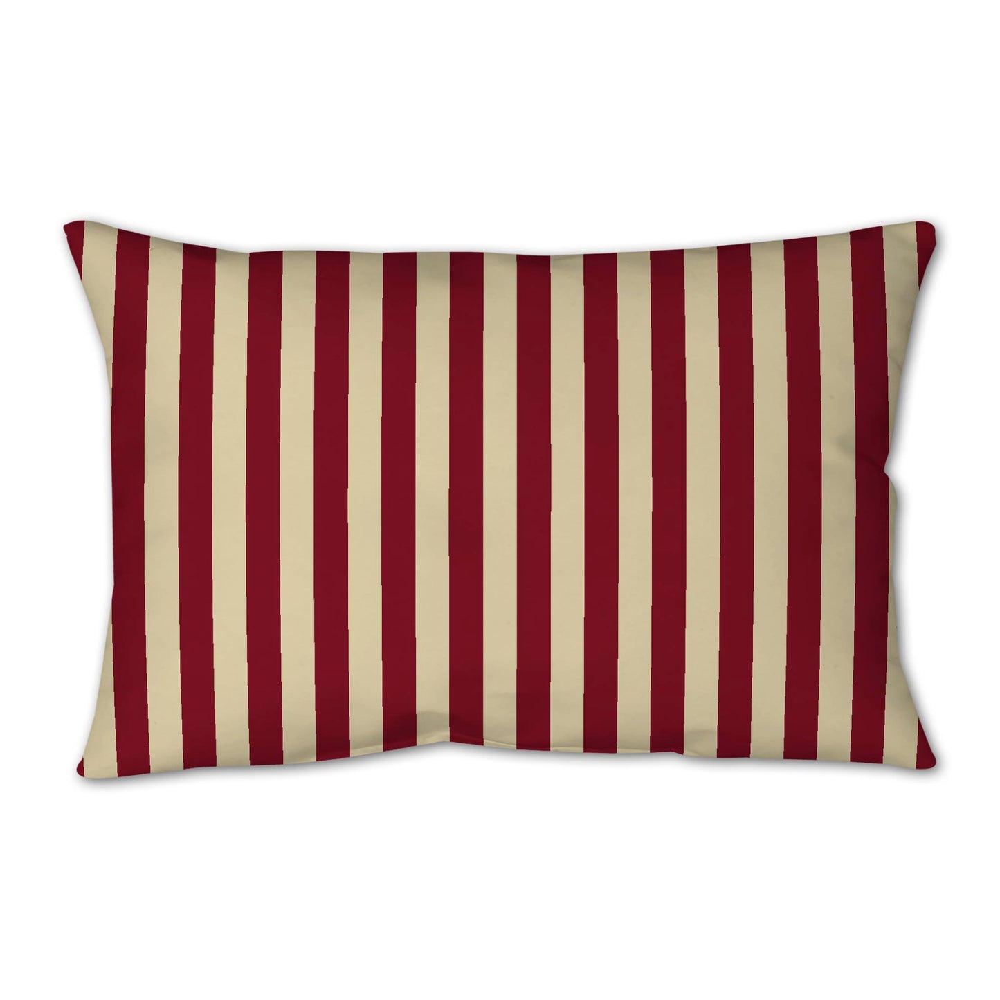 Desert Sand Spun Polyester Throw Pillow with Burgundy Red Bars on Front 25 x 18 inches / 63.5 x 66 cm