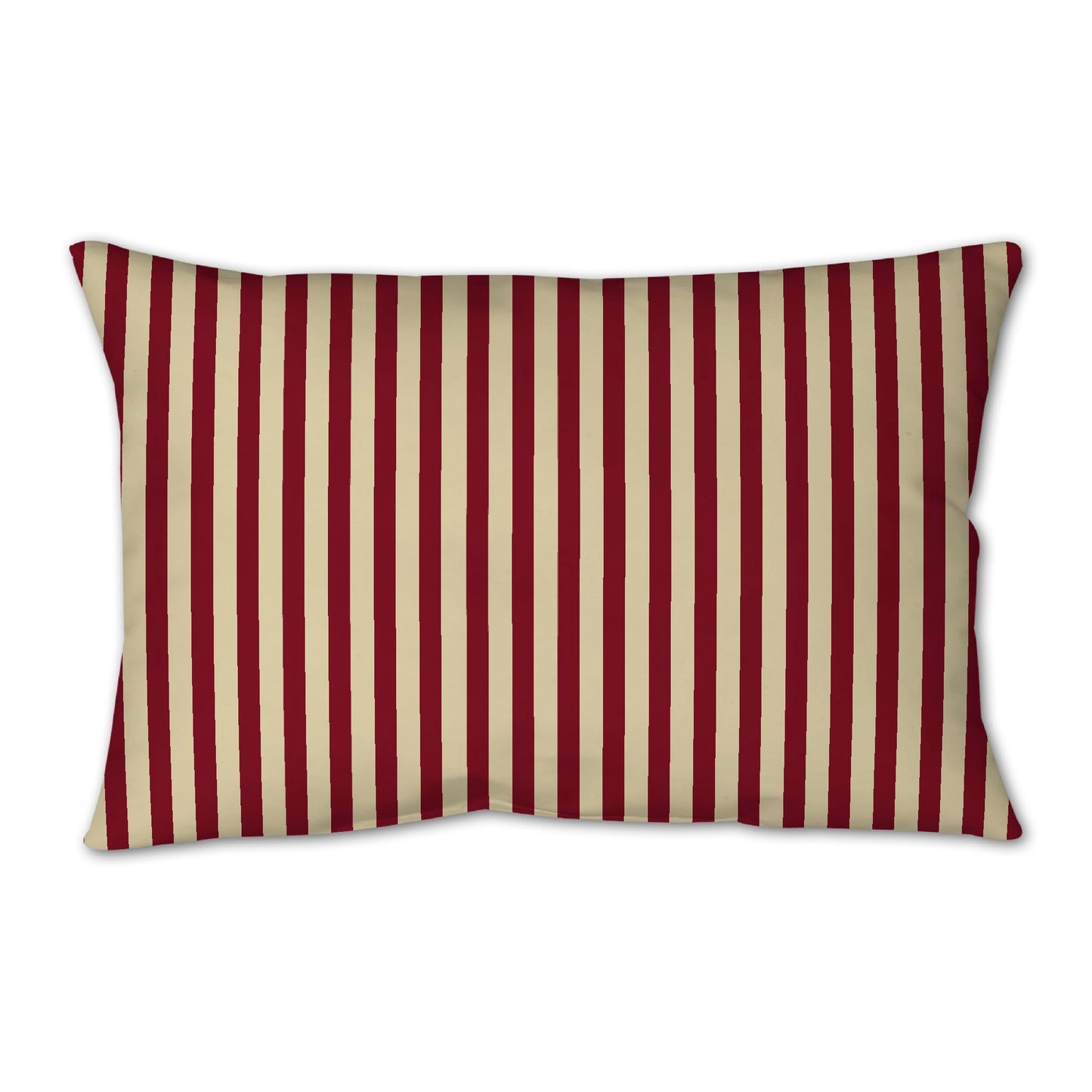Desert Sand Spun Polyester Throw Pillow with Thin Burgundy Red Bars on Front 25 x 18 inches / 63.5 x 66 cm