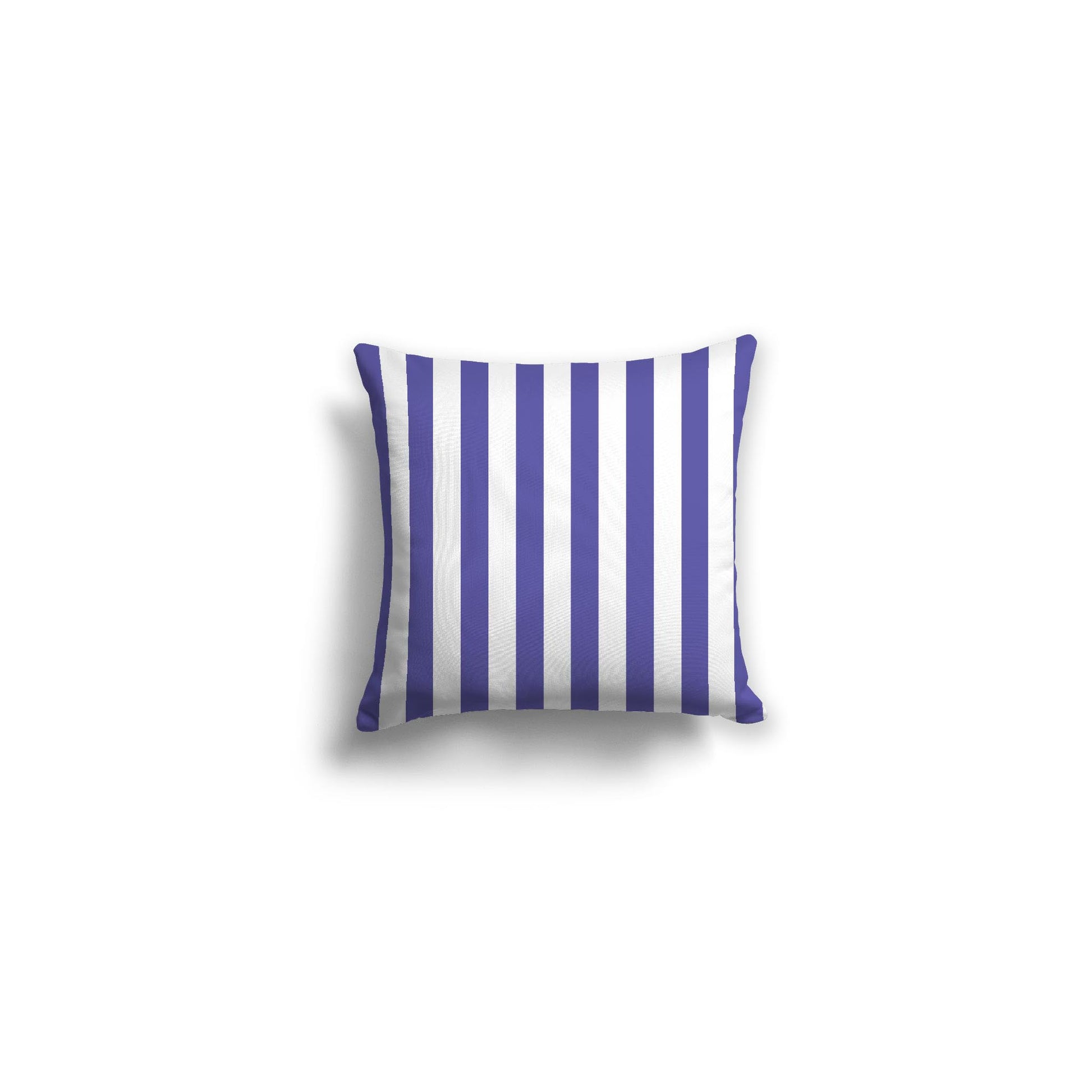 White Spun Polyester Throw Pillow with Purple Bars on Front 14 x 14 inches / 36 x 36 cm