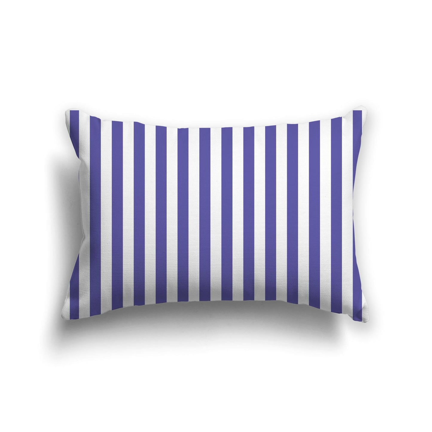 White Spun Polyester Throw Pillow with Purple Bars on Front 25 x 18 inches / 63.5 x 66 cm