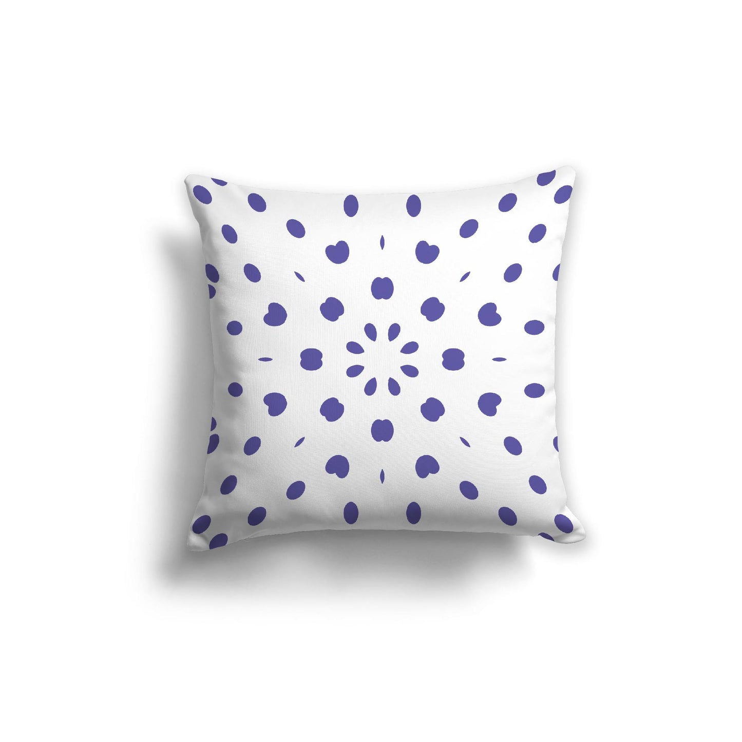 White Spun Polyester Throw Pillow with Purple Burst Pattern on Front 20 x 20 inches / 51 x 51 cm