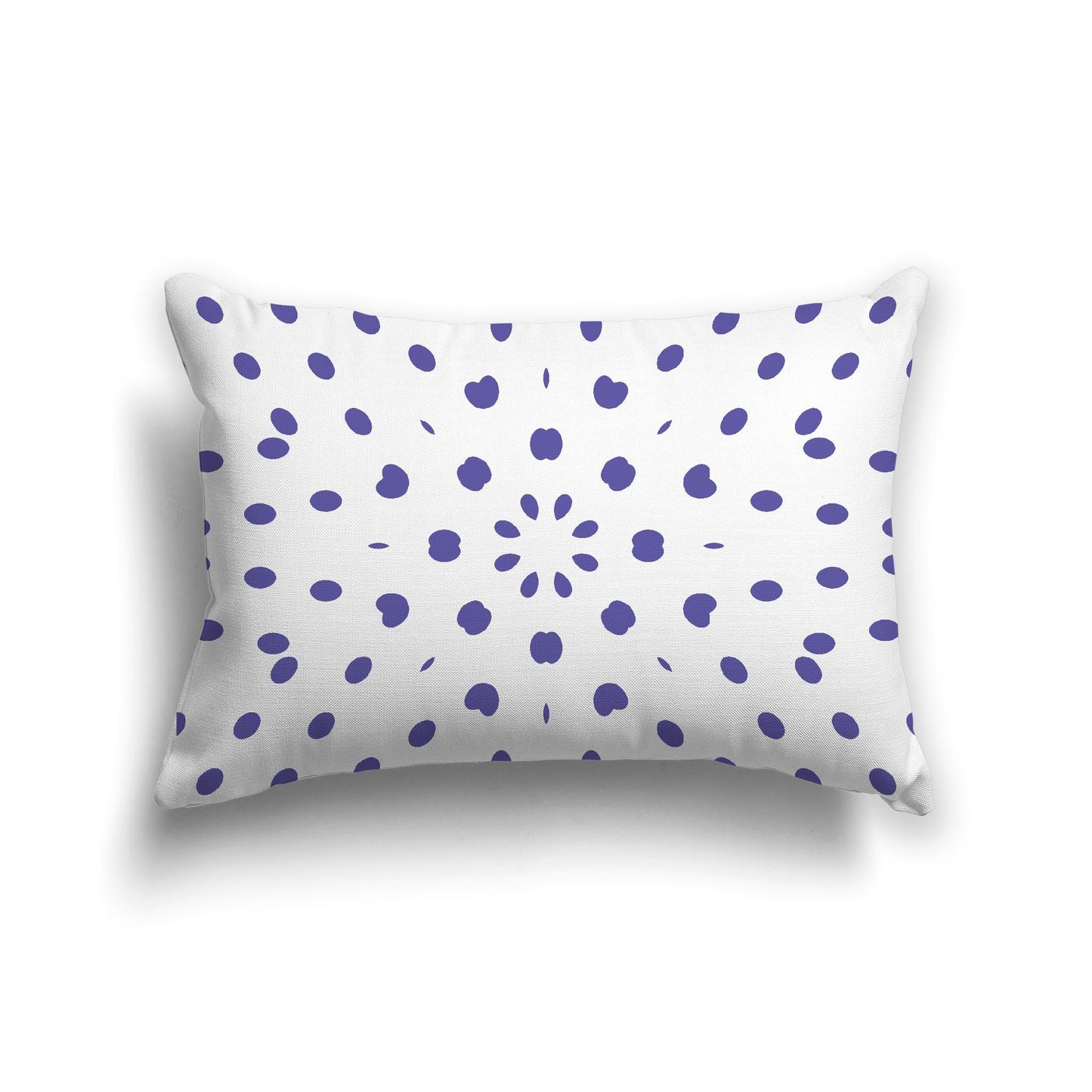 White Spun Polyester Throw Pillow with Purple Burst Pattern on Front 25 x 18 inches / 63.5 x 66 cm