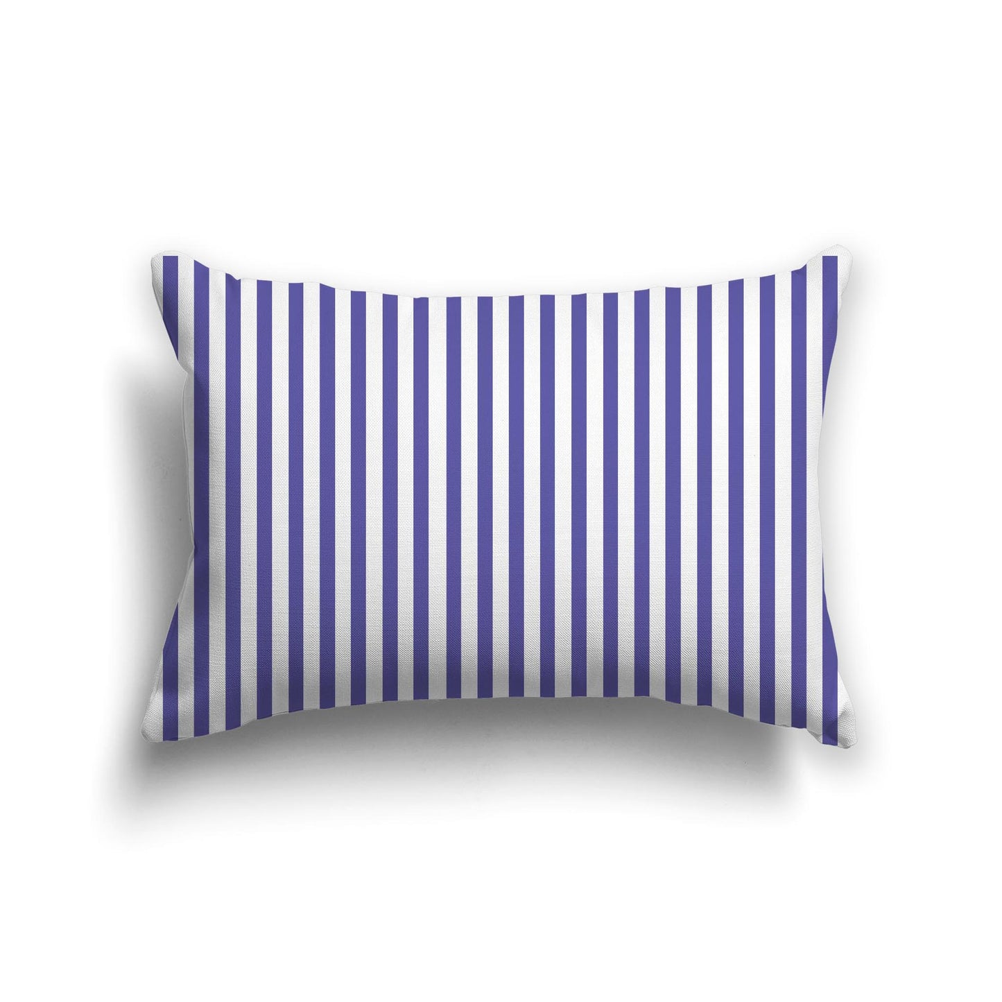 White Spun Polyester Throw Pillow with Thin Purple Bars on Front 25 x 18 inches / 63.5 x 66 cm