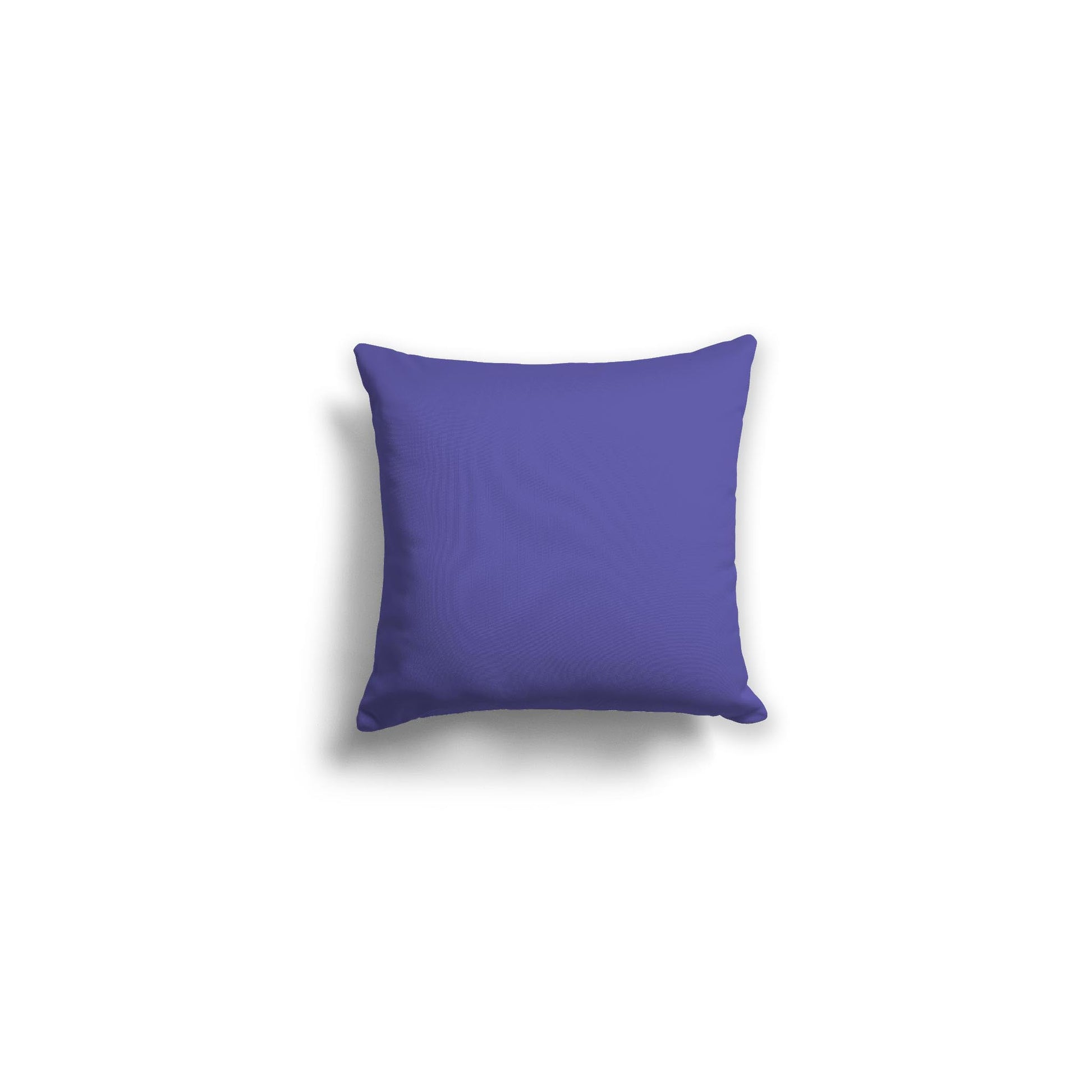 White Spun Polyester Throw Pillow with Thin Purple Bars on Front 14 x 14 inches / 36 x 36 cm