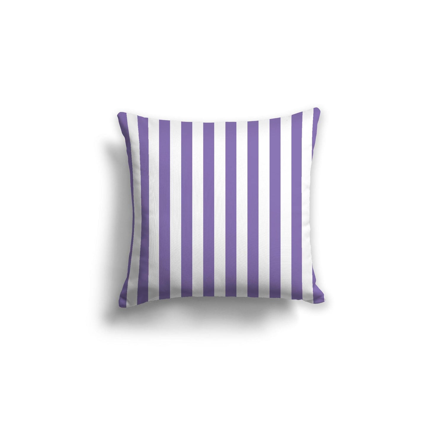 White Spun Polyester Throw Pillow with Mauve Bars on Front 18 x 18 inches / 46 x 46 cm