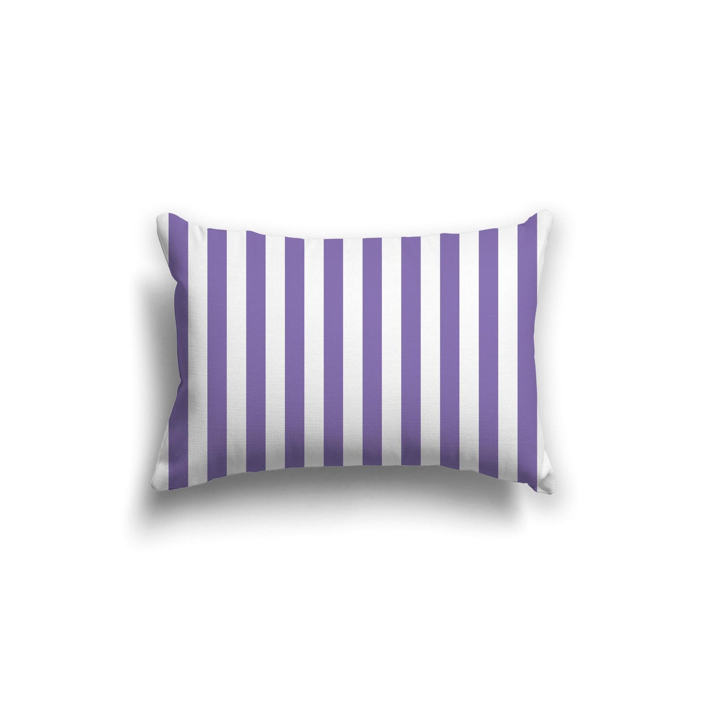 White Spun Polyester Throw Pillow with Mauve Bars on Front 20 x 14 inches / 51 x 36 cm
