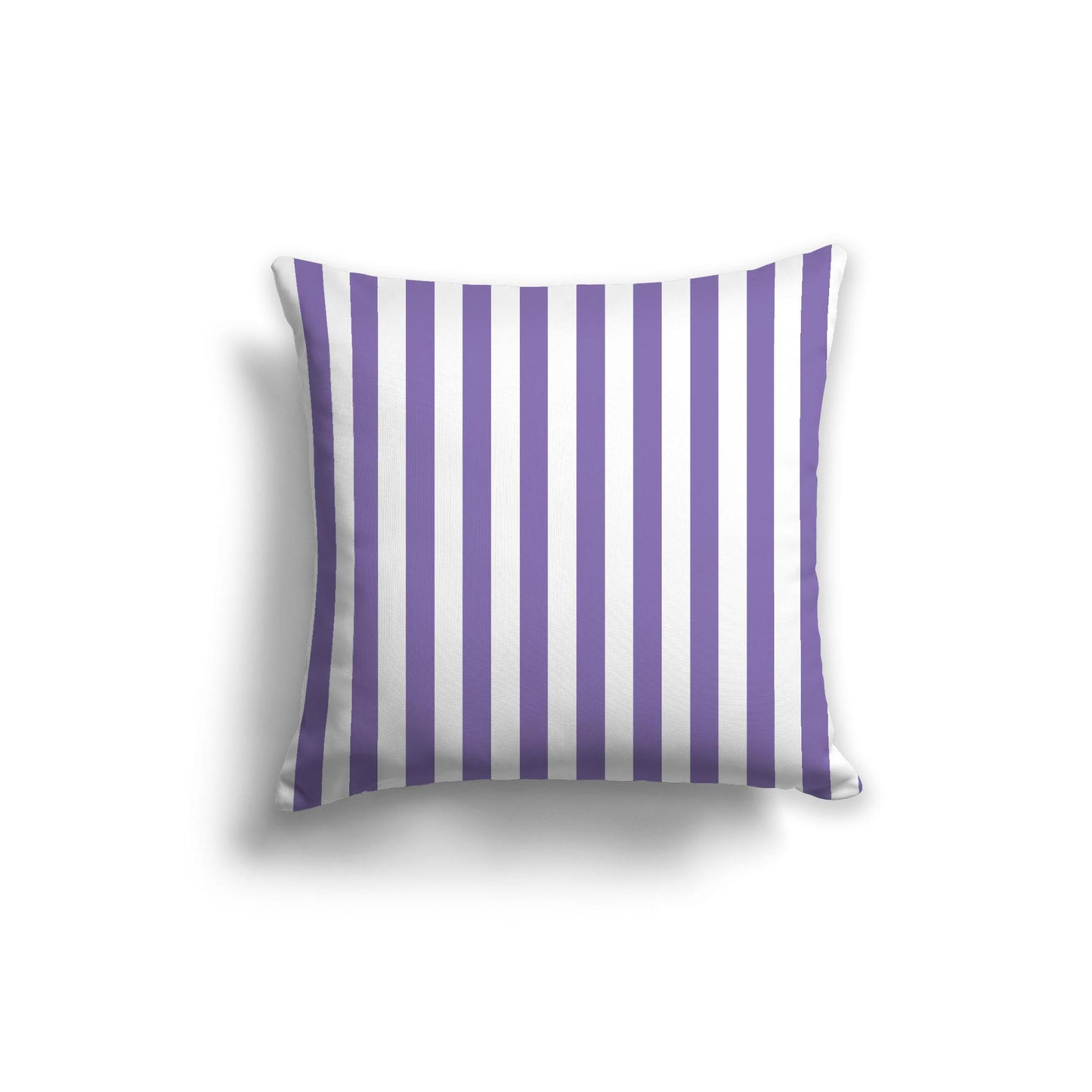 White Spun Polyester Throw Pillow with Mauve Bars on Front 20 x 20 inches / 51 x 51 cm