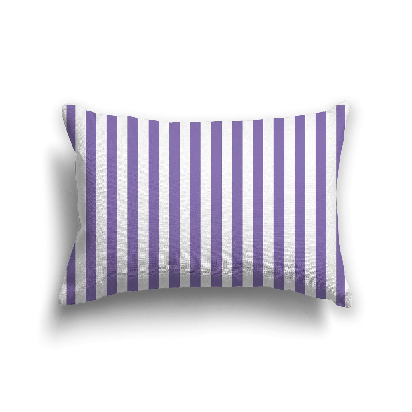 White Spun Polyester Throw Pillow with Mauve Bars on Front 25 x 18 inches / 63.5 x 66 cm