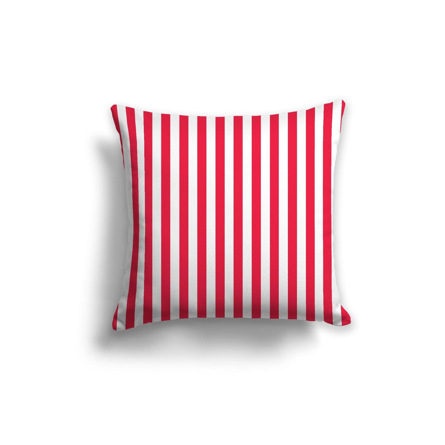 White Spun Polyester Throw Pillow with Red Bars on Front 26 x 26 inches / 66 x 66 cm