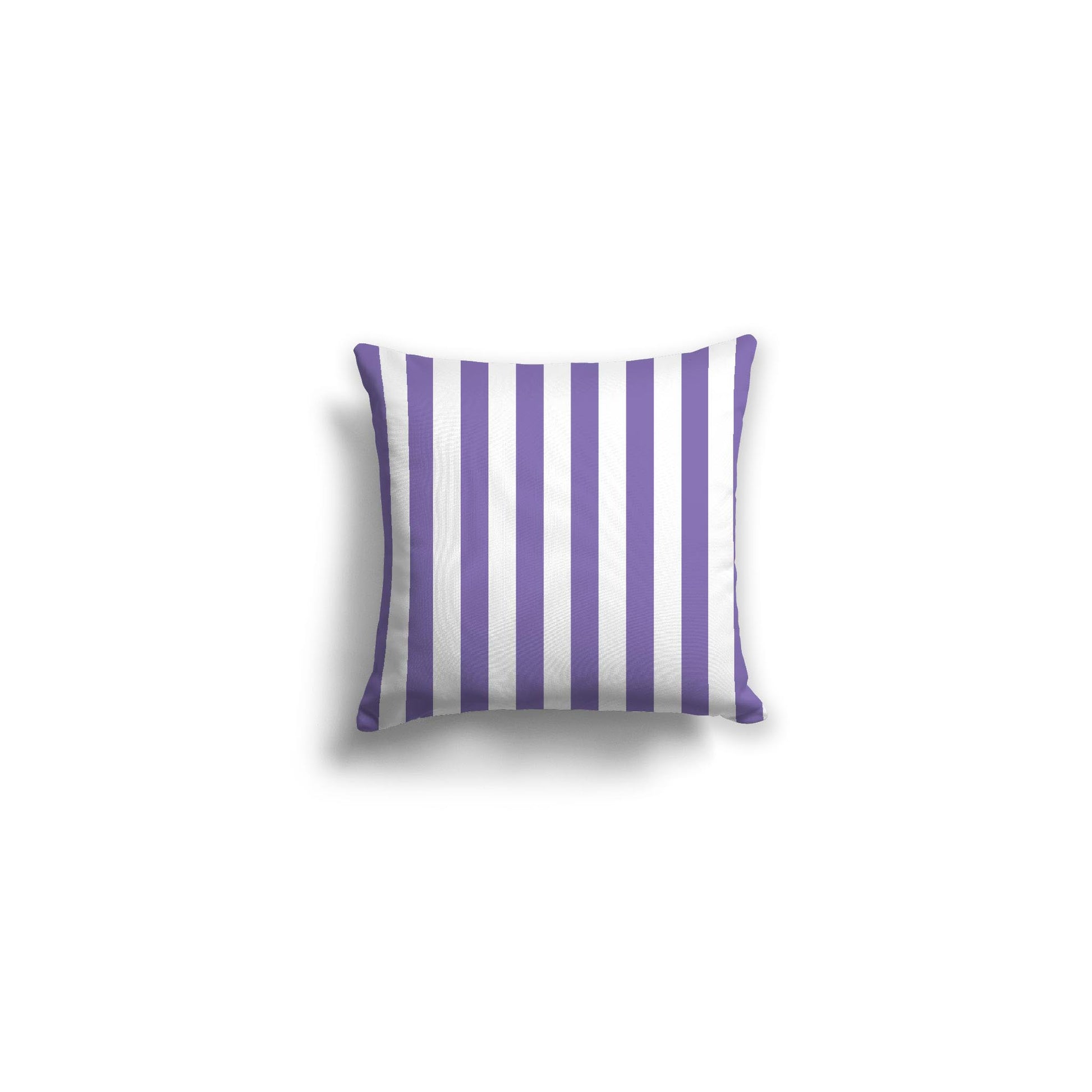 White Spun Polyester Throw Pillow with Purple Bars on Front 14 x 14 inches / 36 x 36 cm