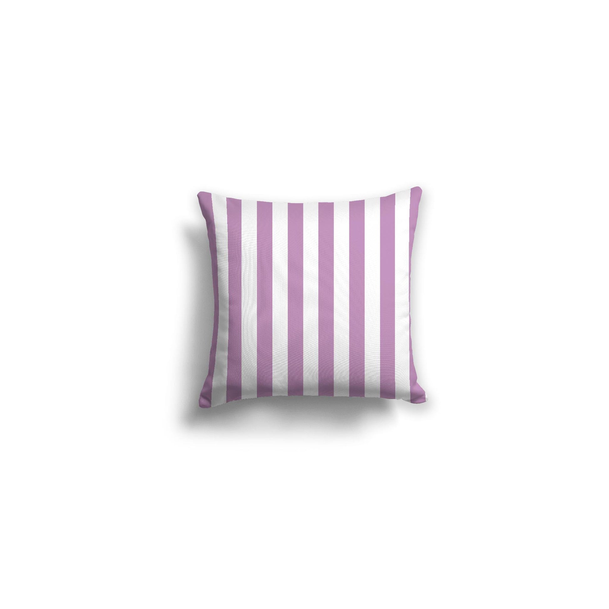 White Spun Polyester Throw Pillow with Mauve Bars on Front 14 x 14 inches / 36 x 36 cm