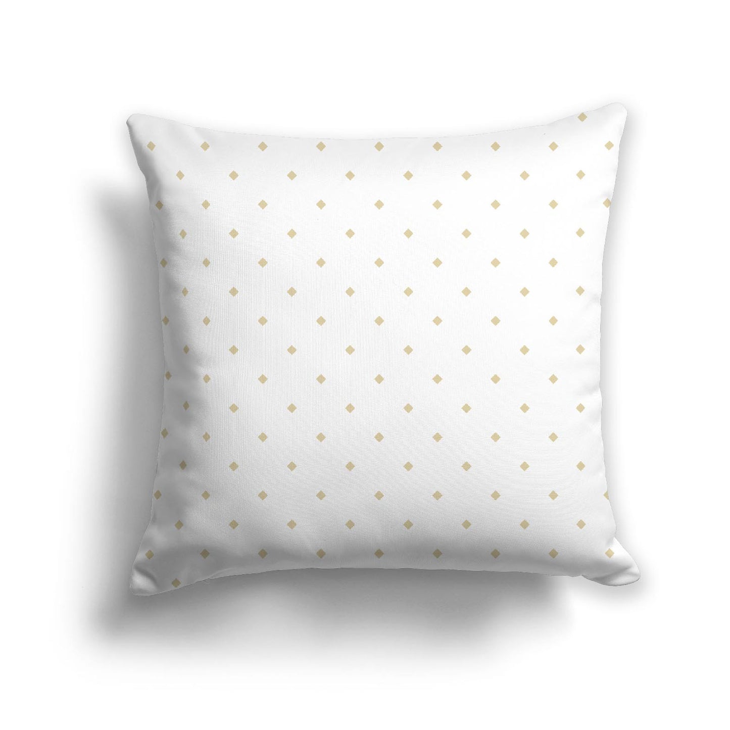 White Spun Polyester Throw Pillow with Desert Sand Diamonds on Front 26 x 26 inches / 66 x 66 cm
